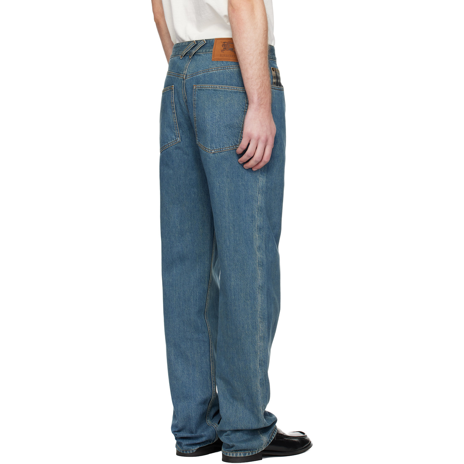  Burberry Blue Check Pocket Jeans 