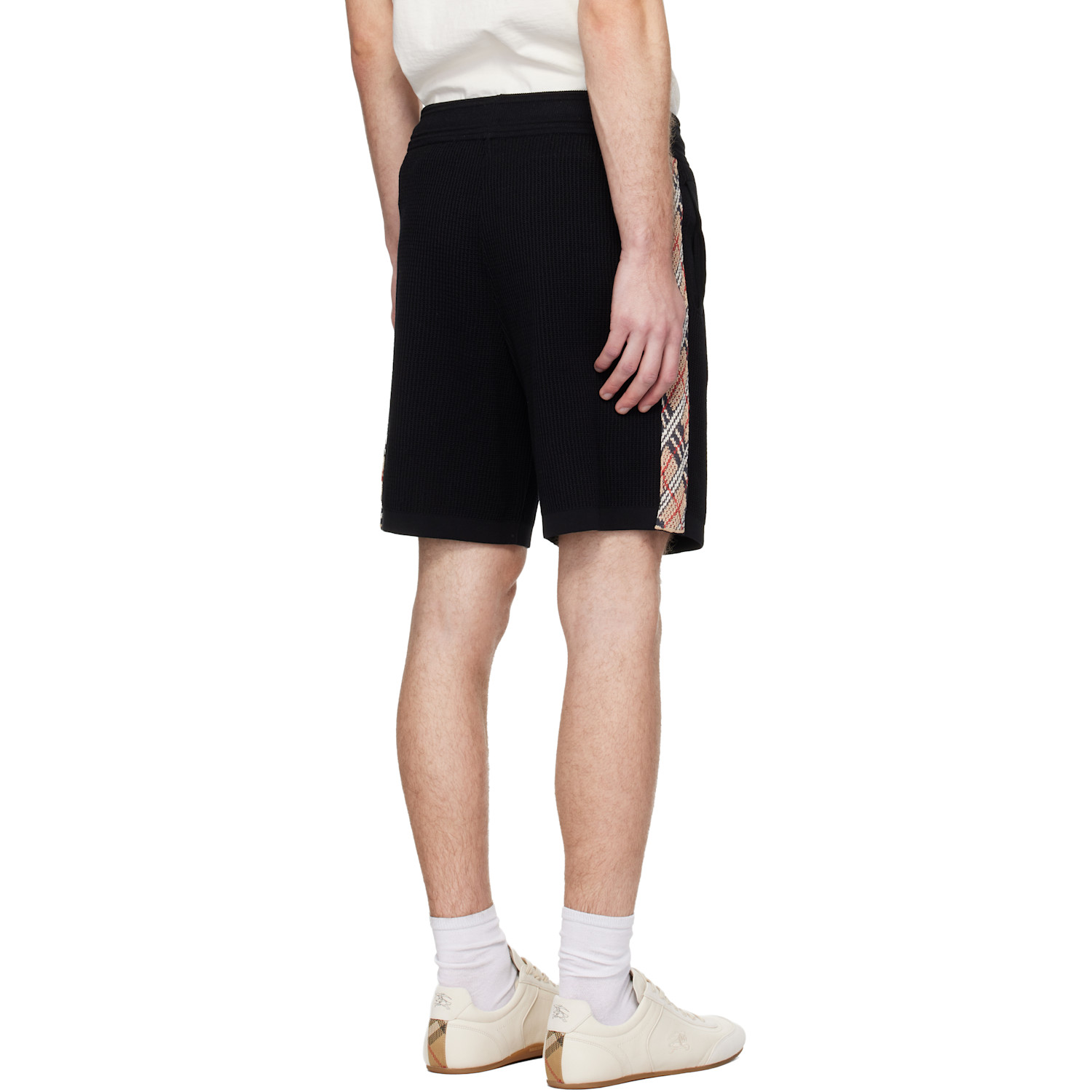  Burberry Black Check Trim Shorts 