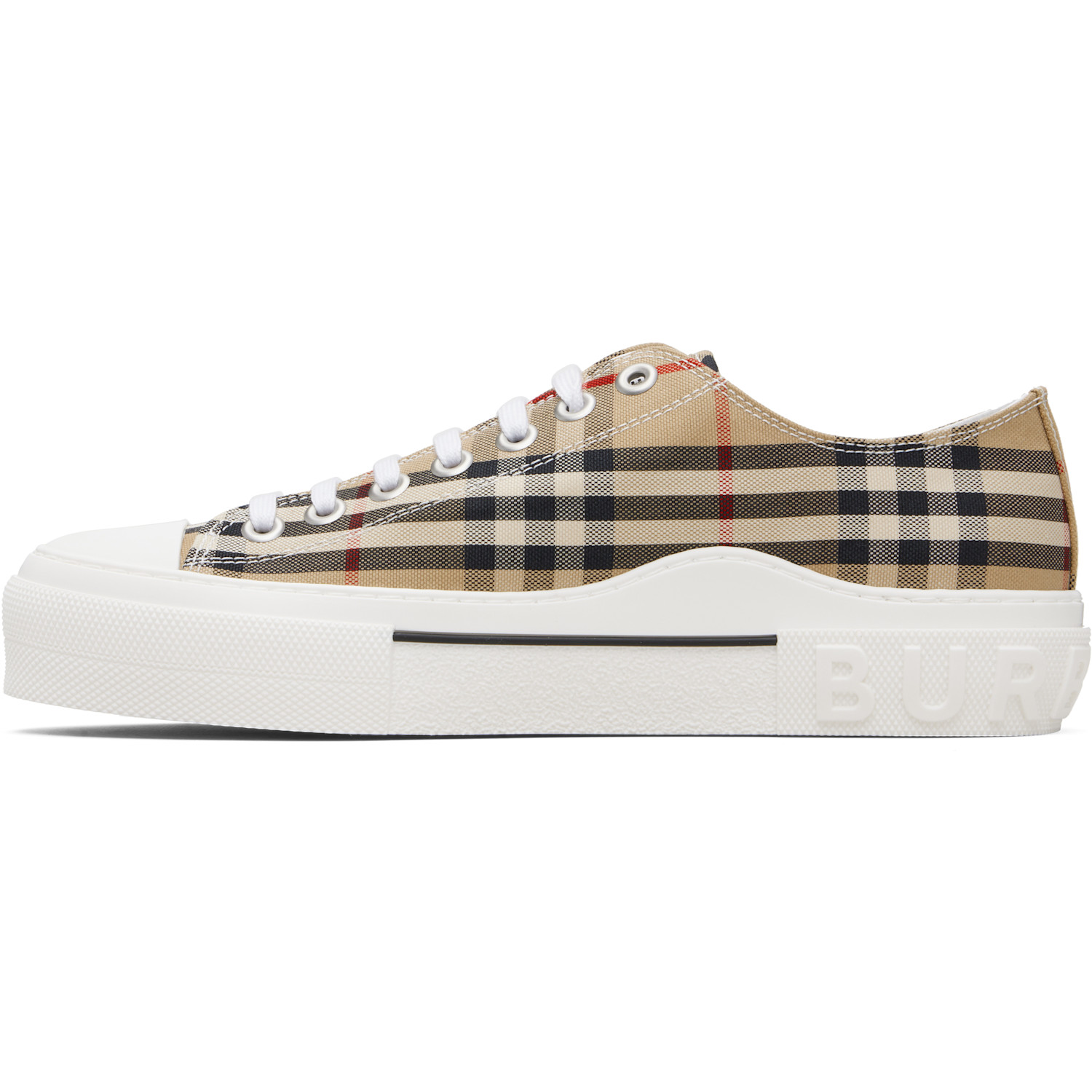  Burberry Beige Check Sneakers 
