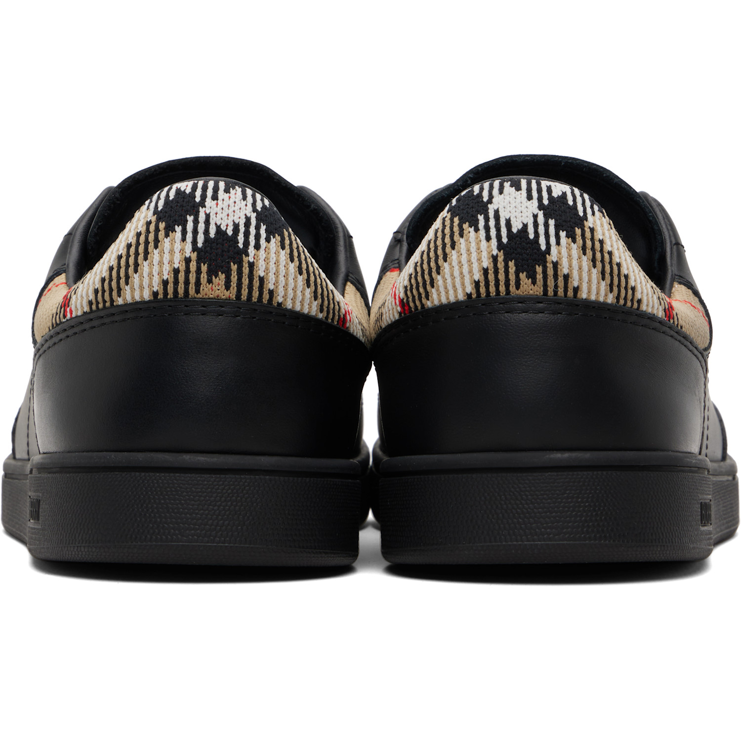  Burberry Black Leather Set Sneakers 