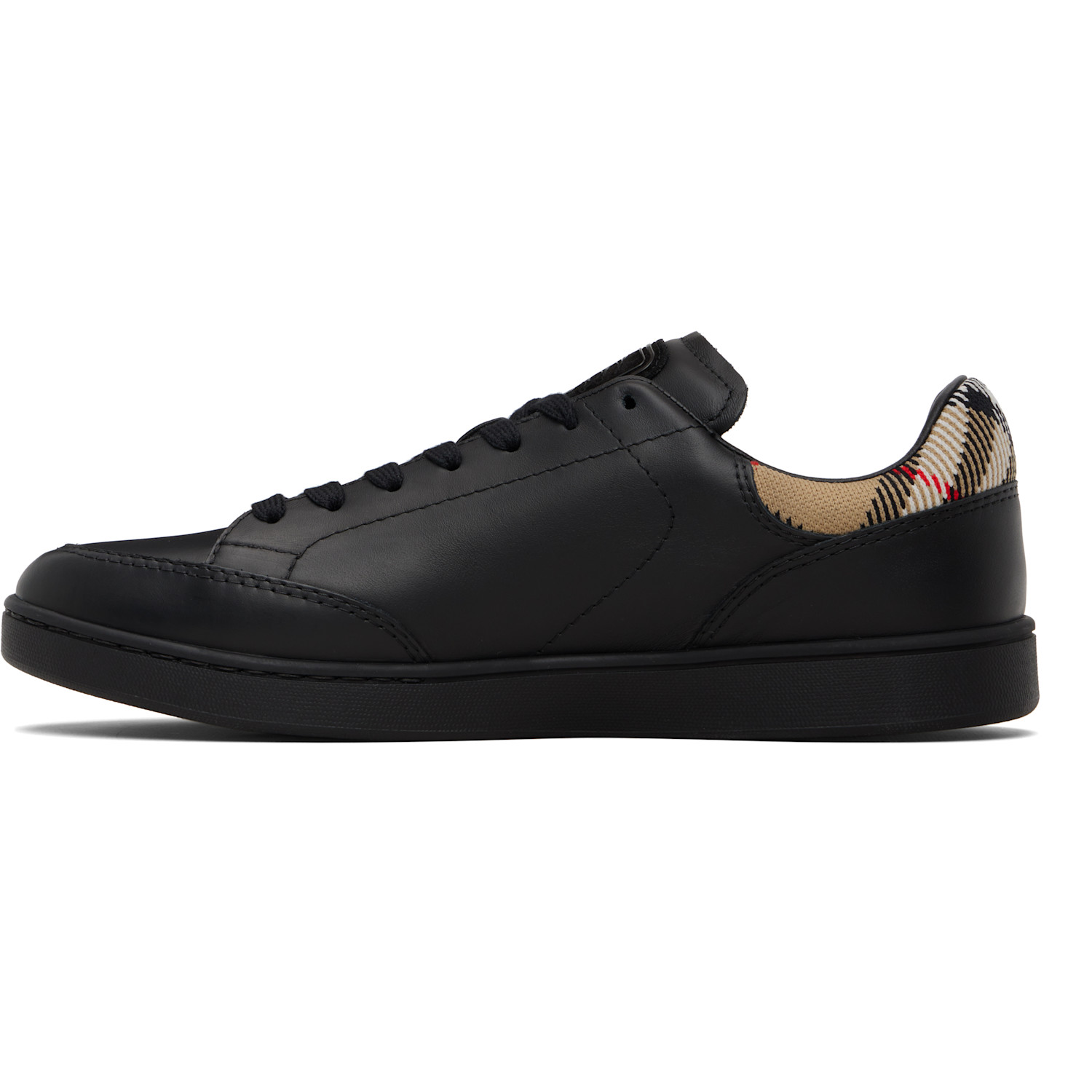  Burberry Black Leather Set Sneakers 