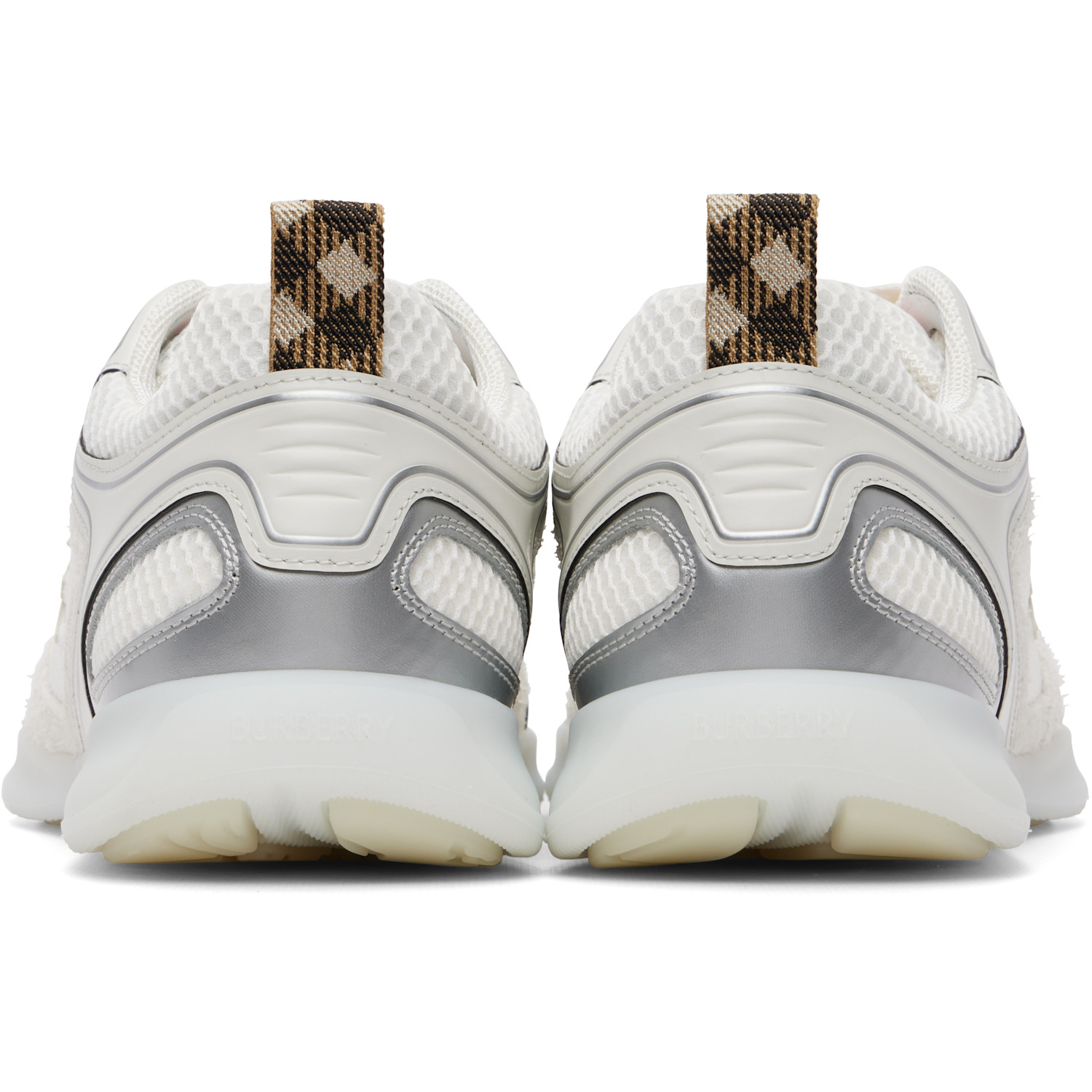  Burberry White Matrix Sport Sneakers 