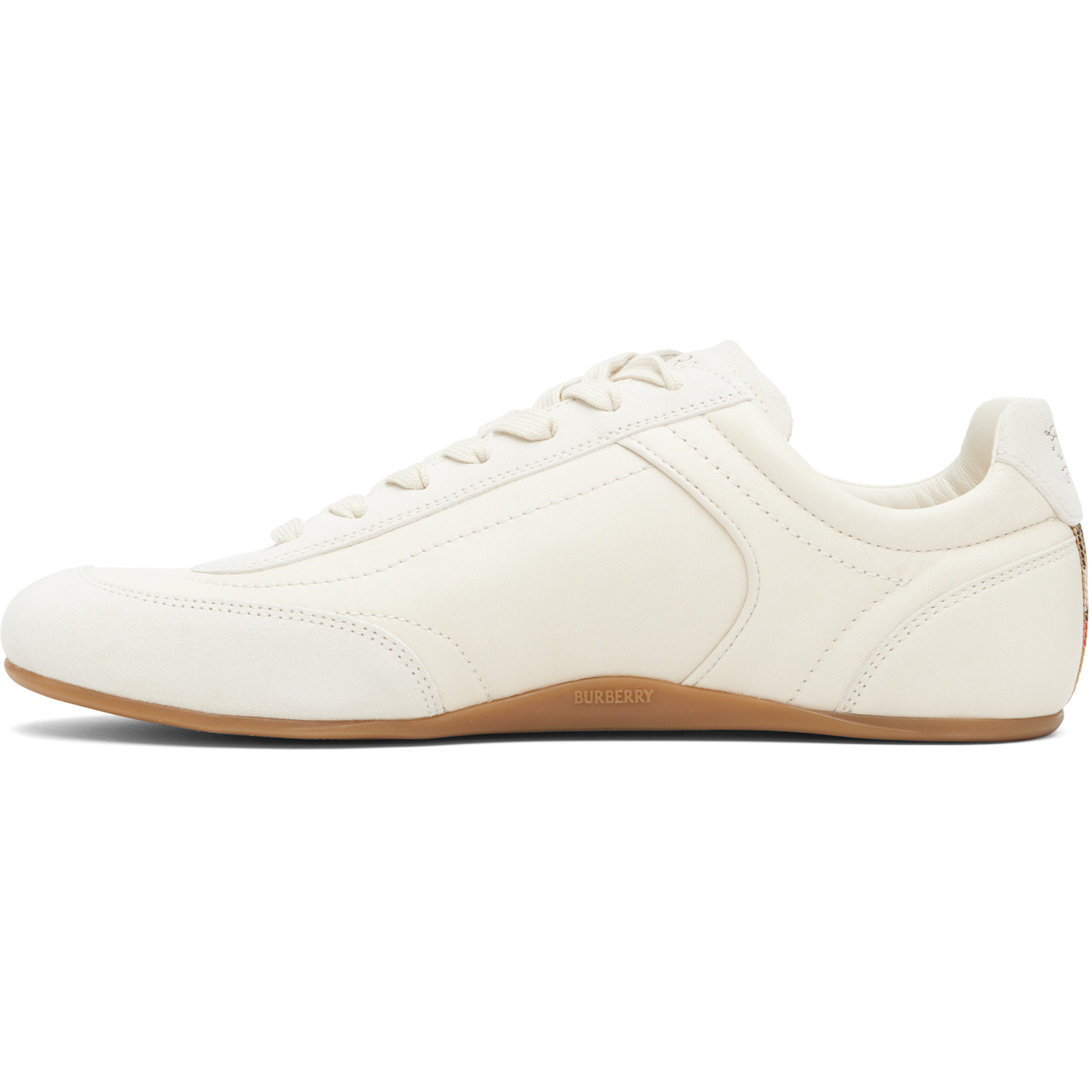  Burberry Beige Leather Knight Runner Sneakers​ 