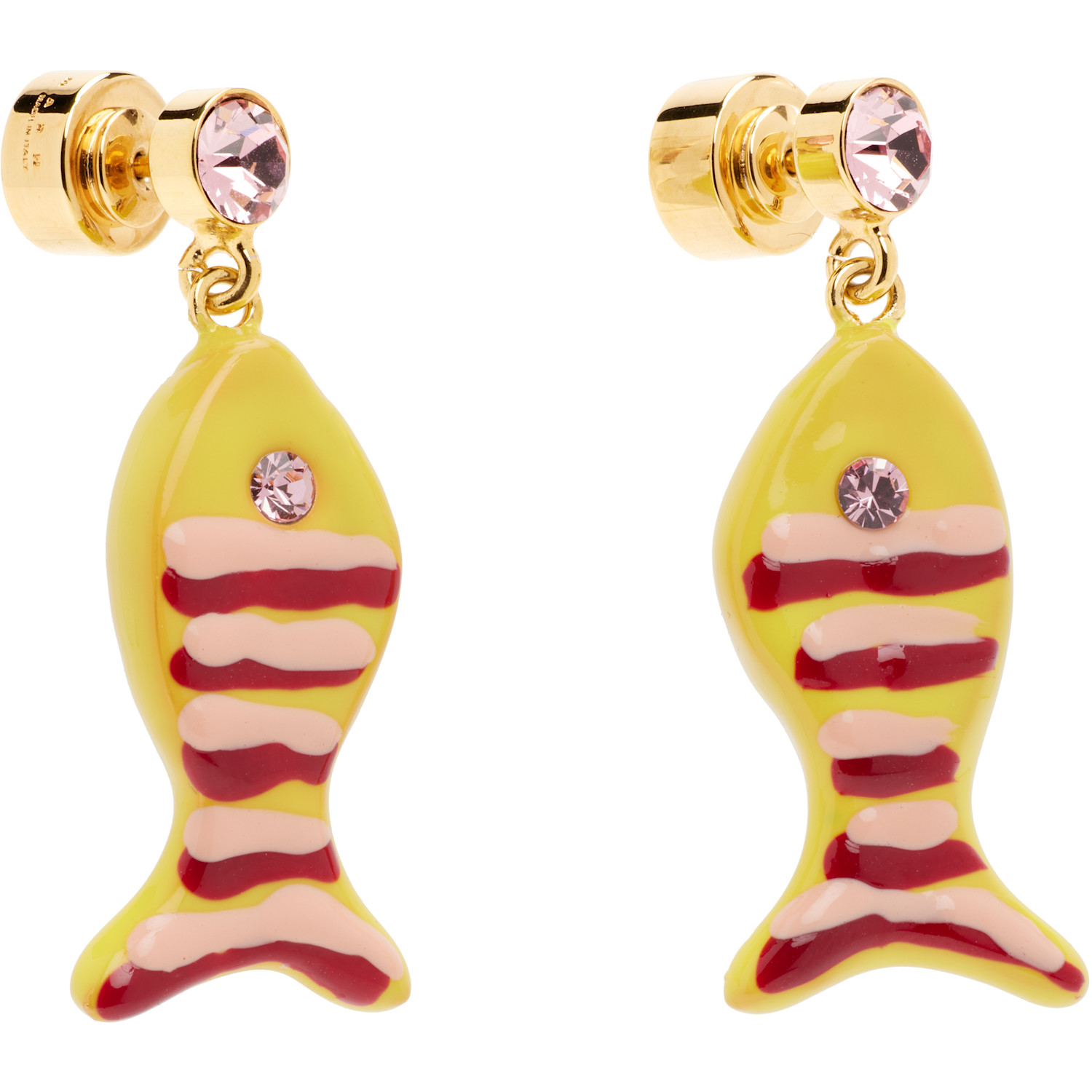  Marni Fish & Rhinestone Earrings 