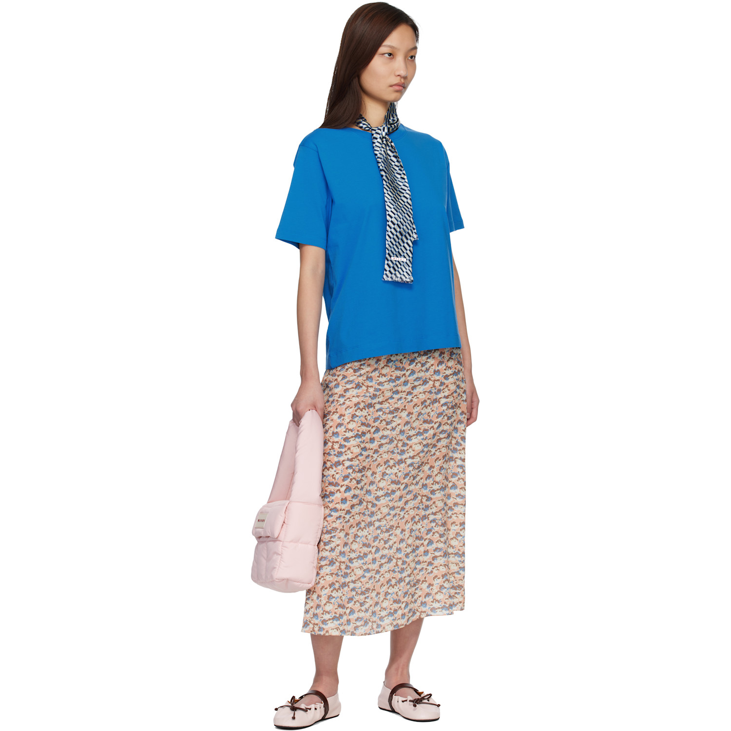  Marni Multicolor Contrast Prints Scarf 