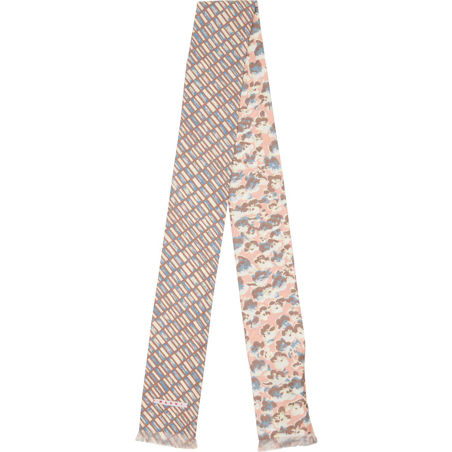  Marni Multicolor Contrast Prints Scarf 