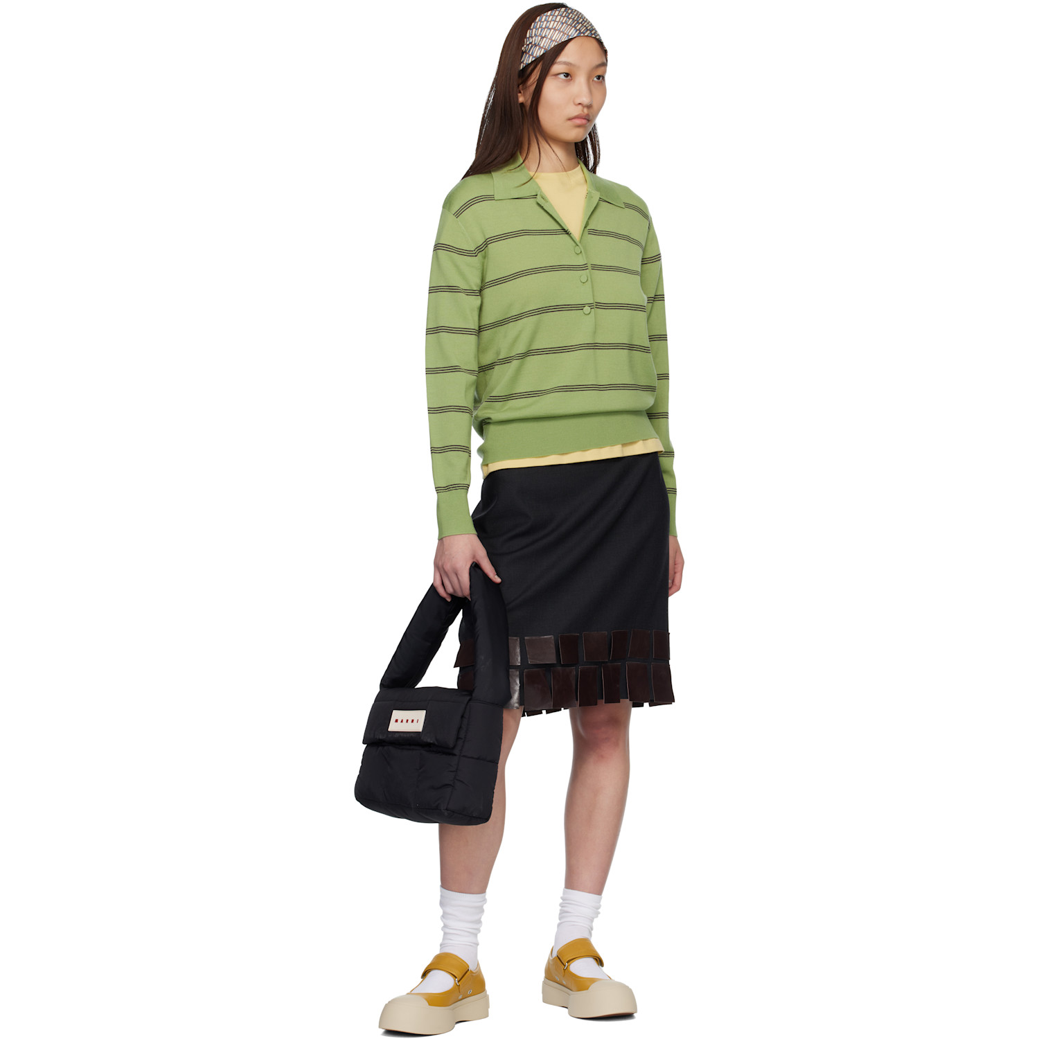  Marni Multicolor Contrast Prints Scarf 