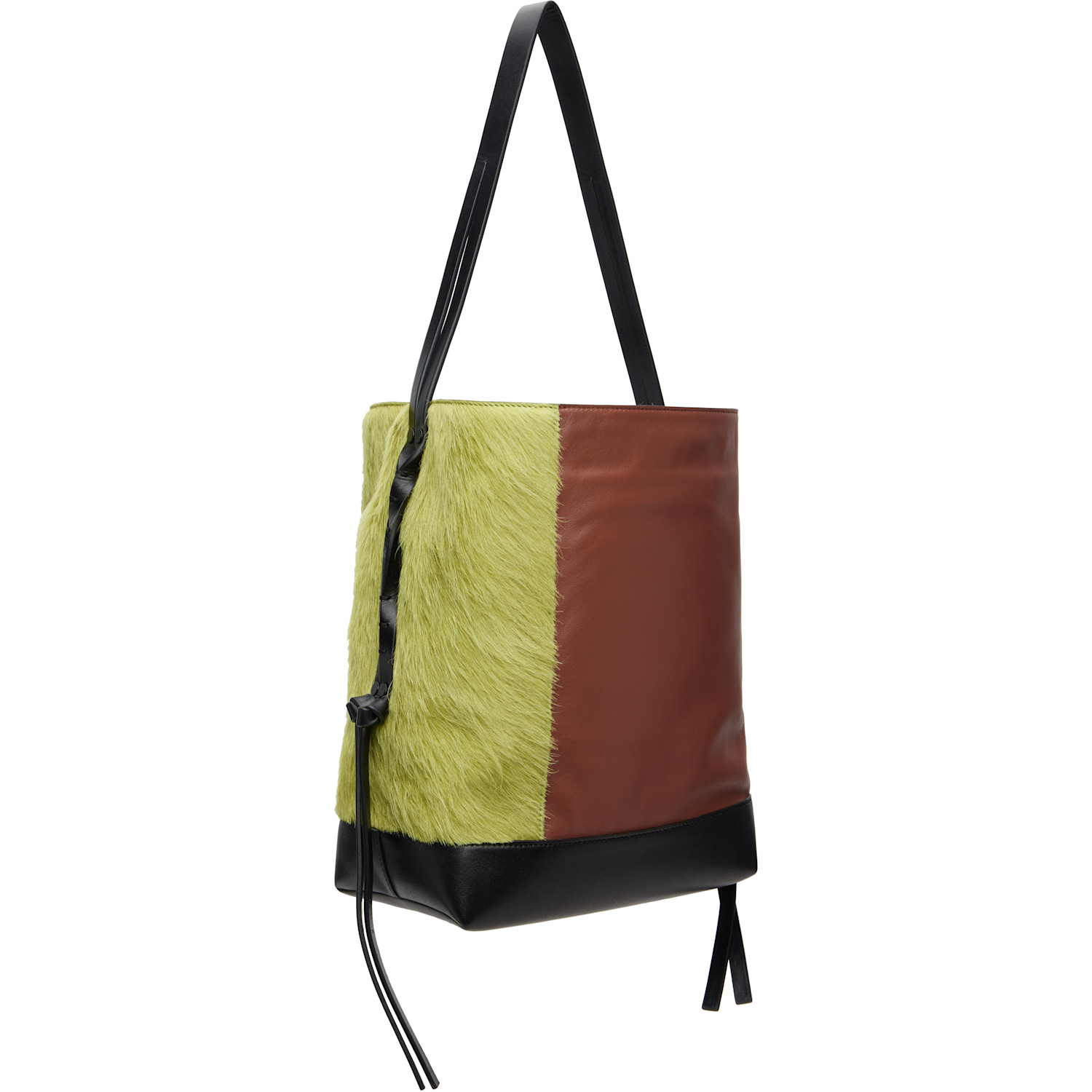  Marni Brown & Green Leather Pod 2.0 Small Bag 