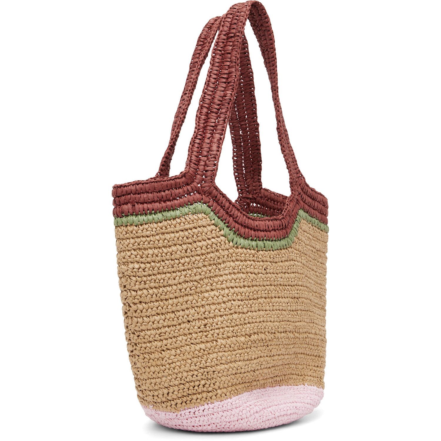  Marni Beige & Red Paper Raffia Seaside Tote 