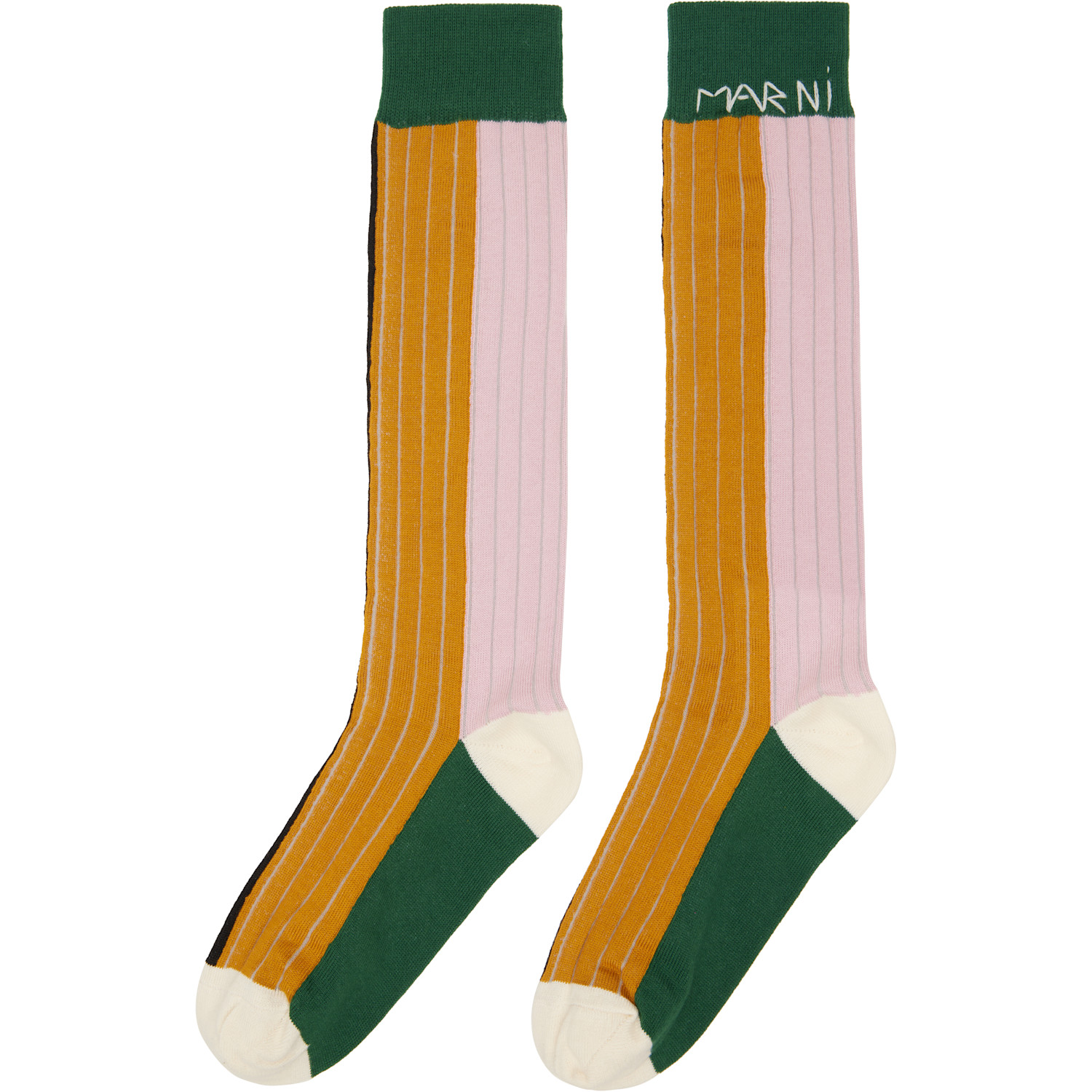  Marni Multicolor Cotton Color-block Socks 