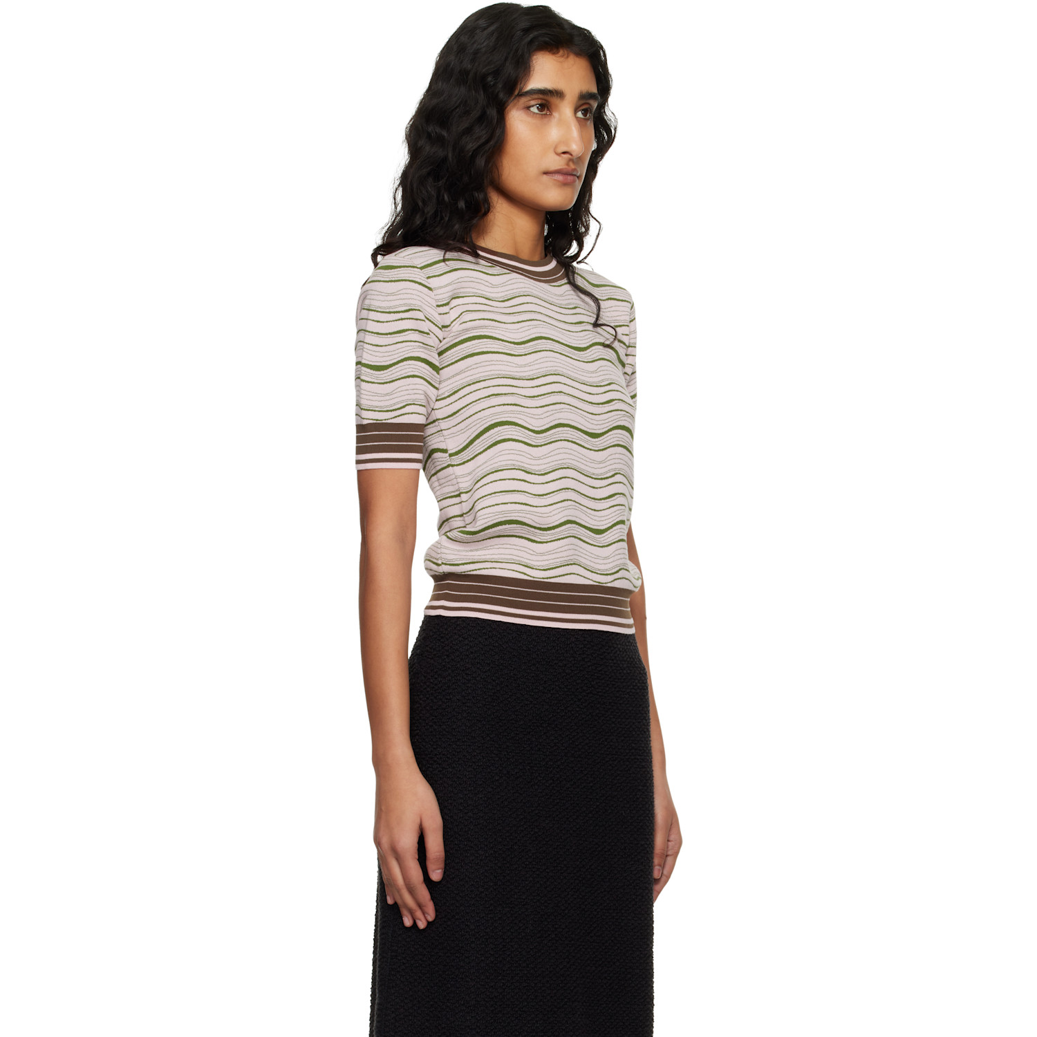 Marni Pink Cotton Wave Sweater 