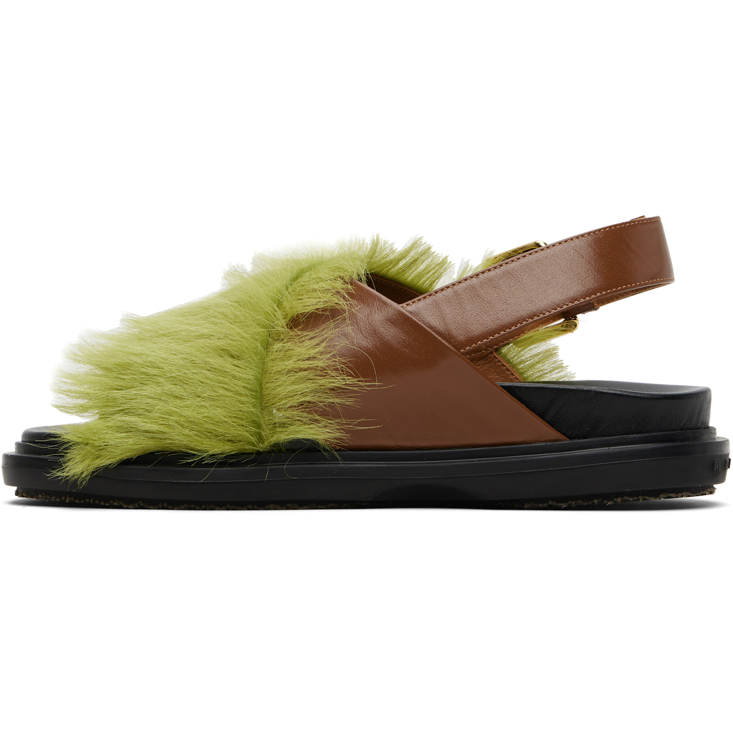  Marni Green & Brown Fussbett Sandals 