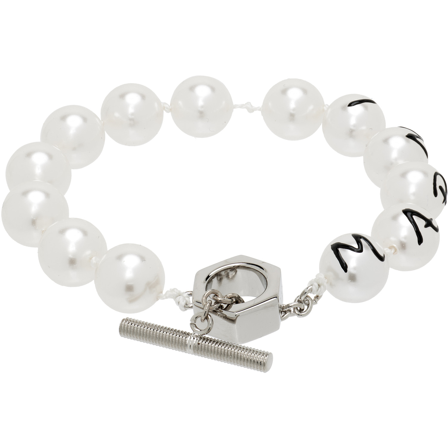  Marni Faux-pearls & Metal Bracelet 