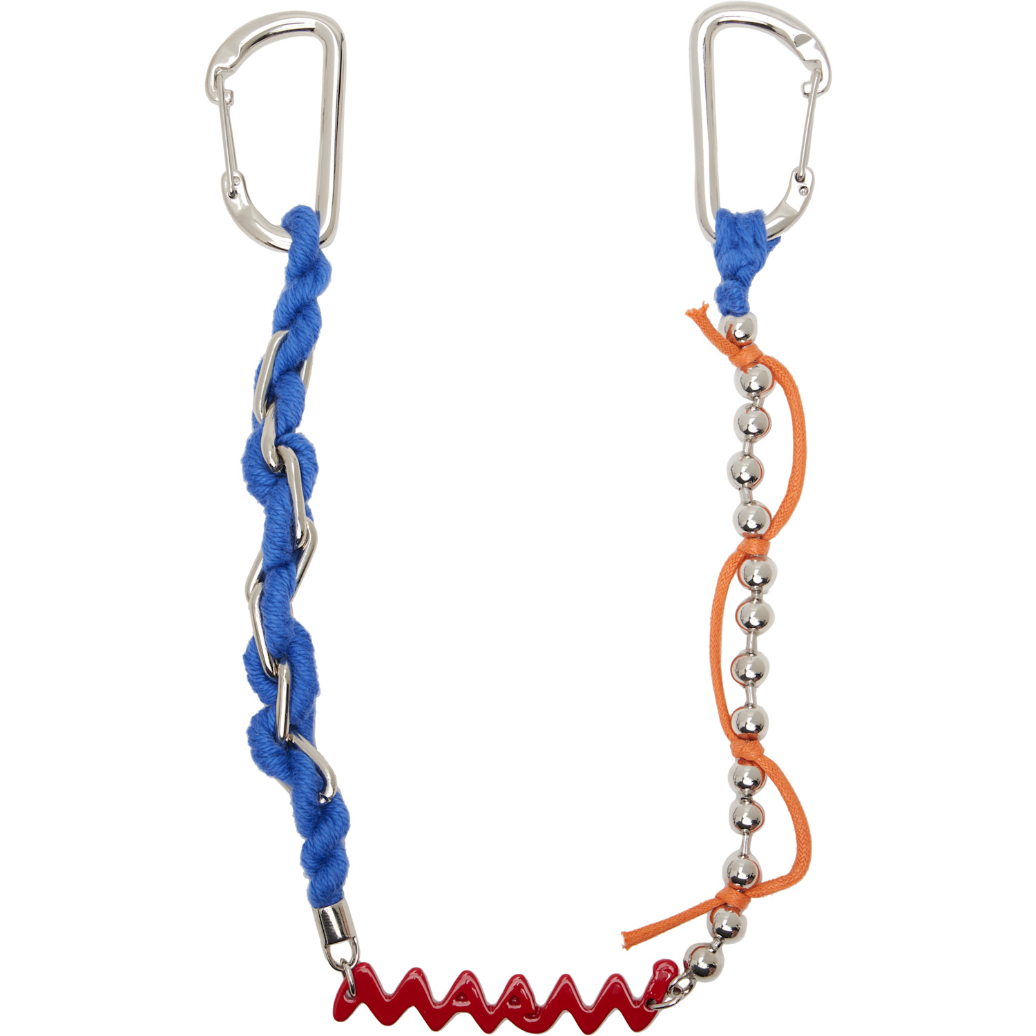  Marni Multicolor Enamel Marni Symbol Double Hook Charm Wallet Chain 