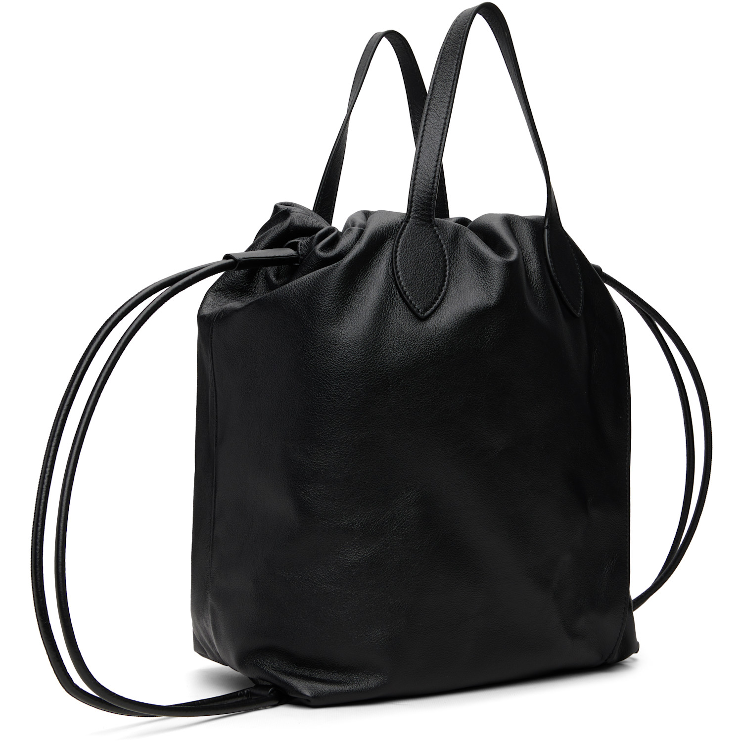  Marni Black Leather Scrunchie Backpack 