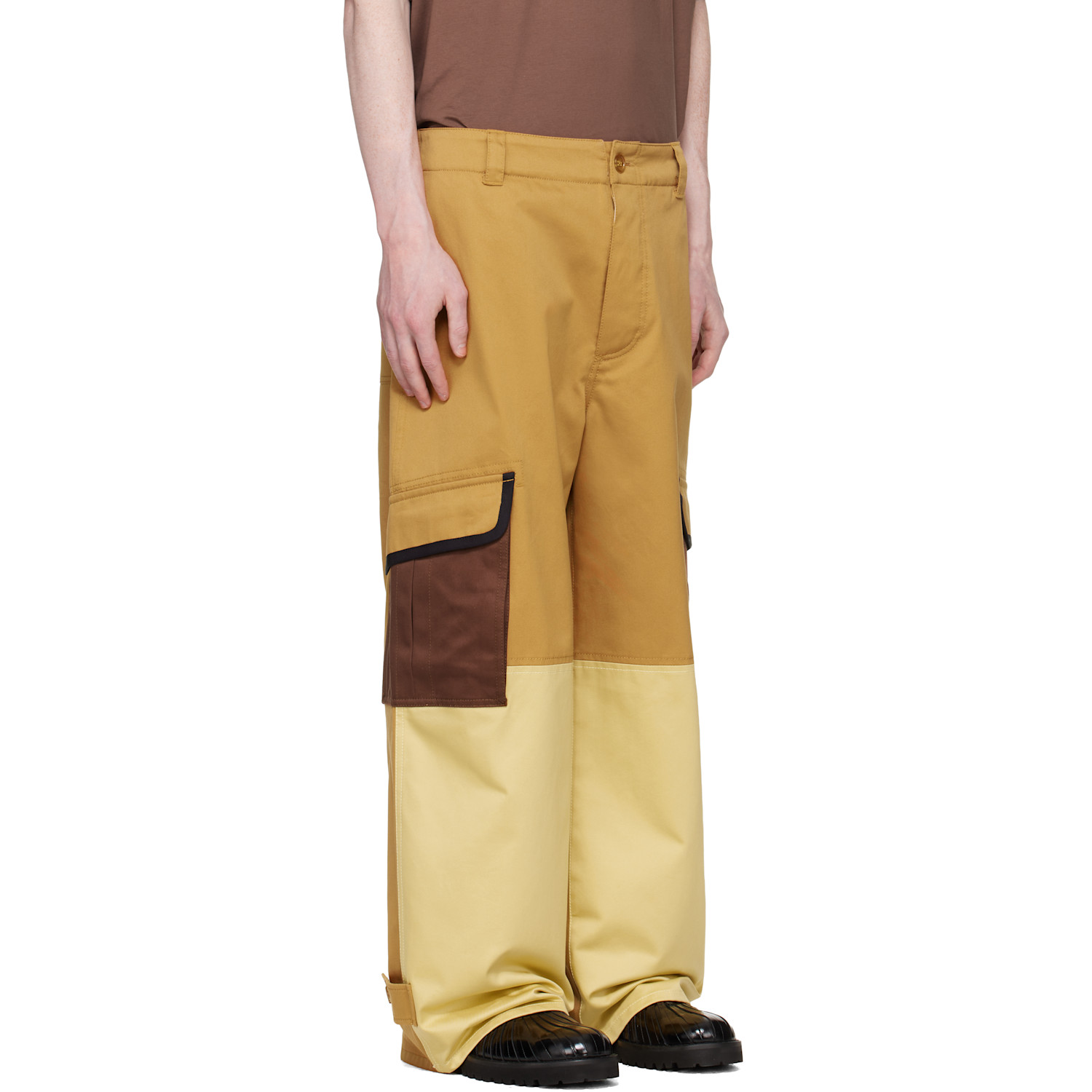  Marni Tan Water-repellent Colour-block Cargo Pants 
