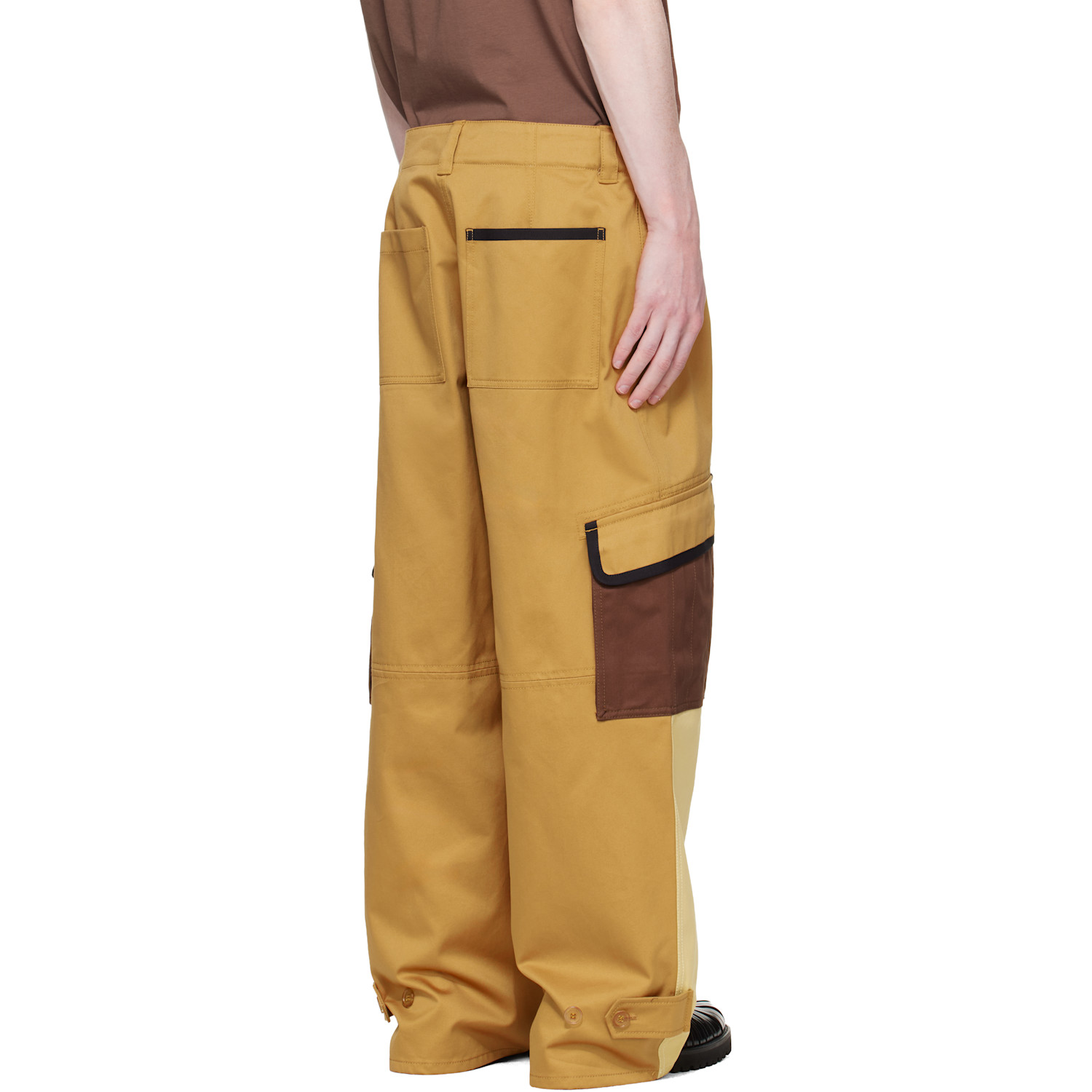  Marni Tan Water-repellent Colour-block Cargo Pants 