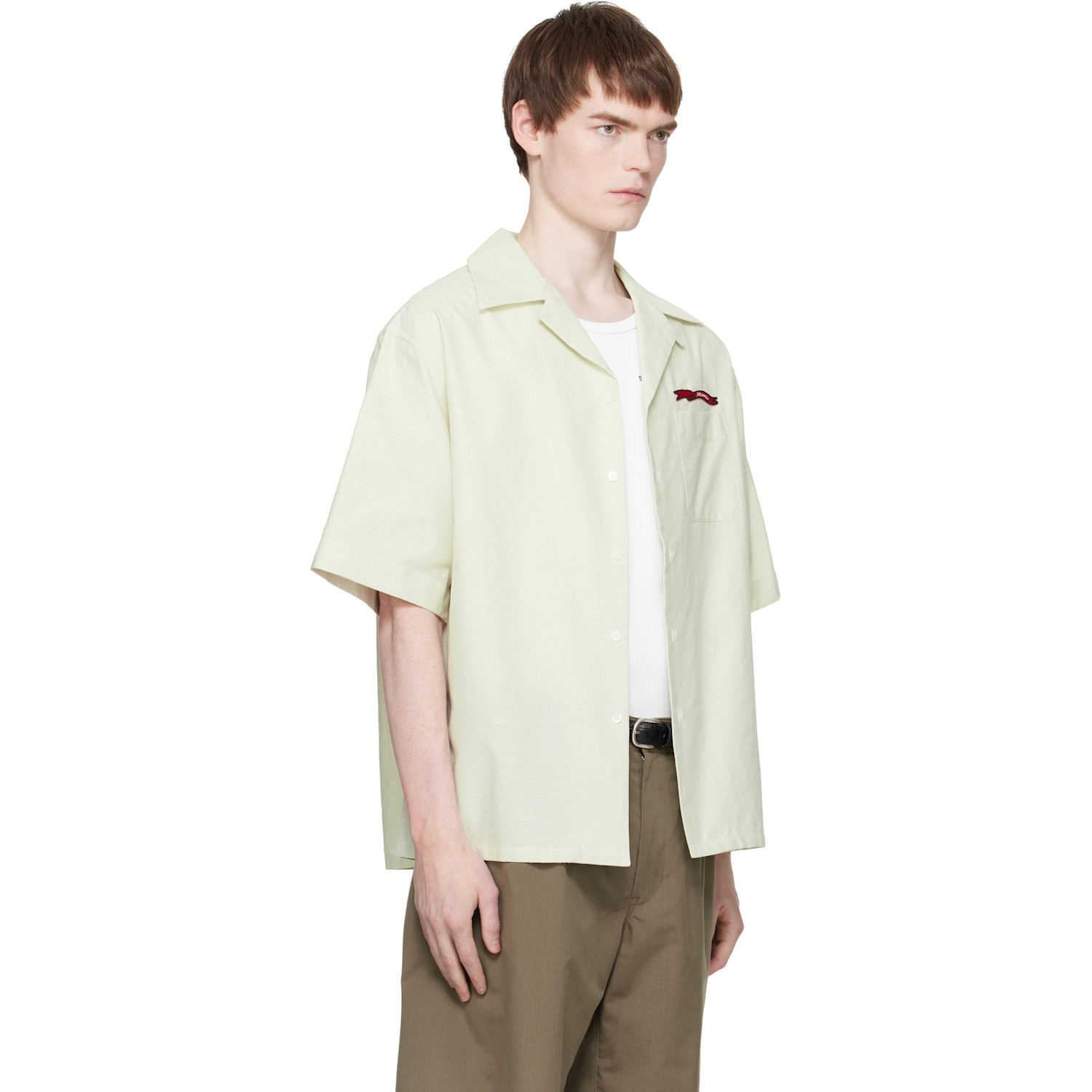  Marni Green Cotton Jacquard Shirt 