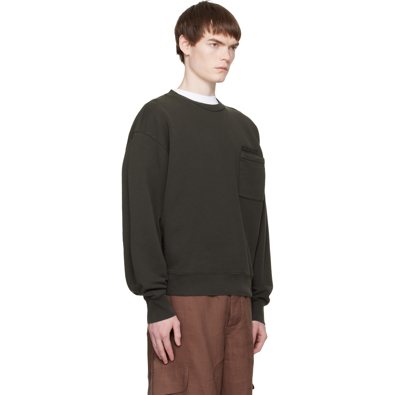  Marni Brown Cotton Marni Patches Sweatshirt 