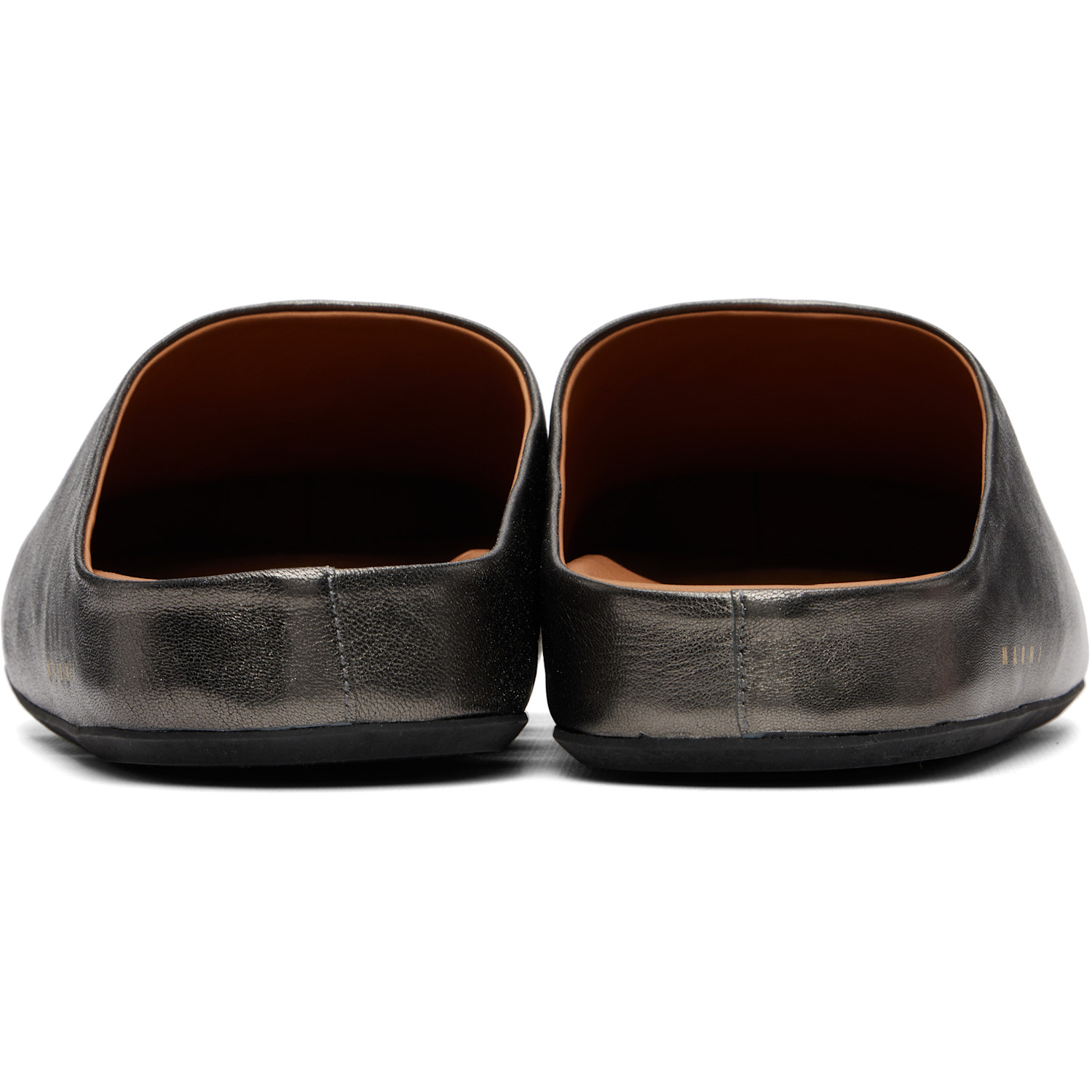  Marni Gunmetal Fussbett Sabot Slip-on Loafers 