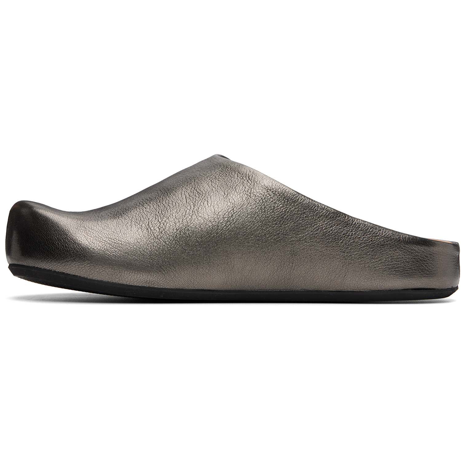  Marni Gunmetal Fussbett Sabot Slip-on Loafers 