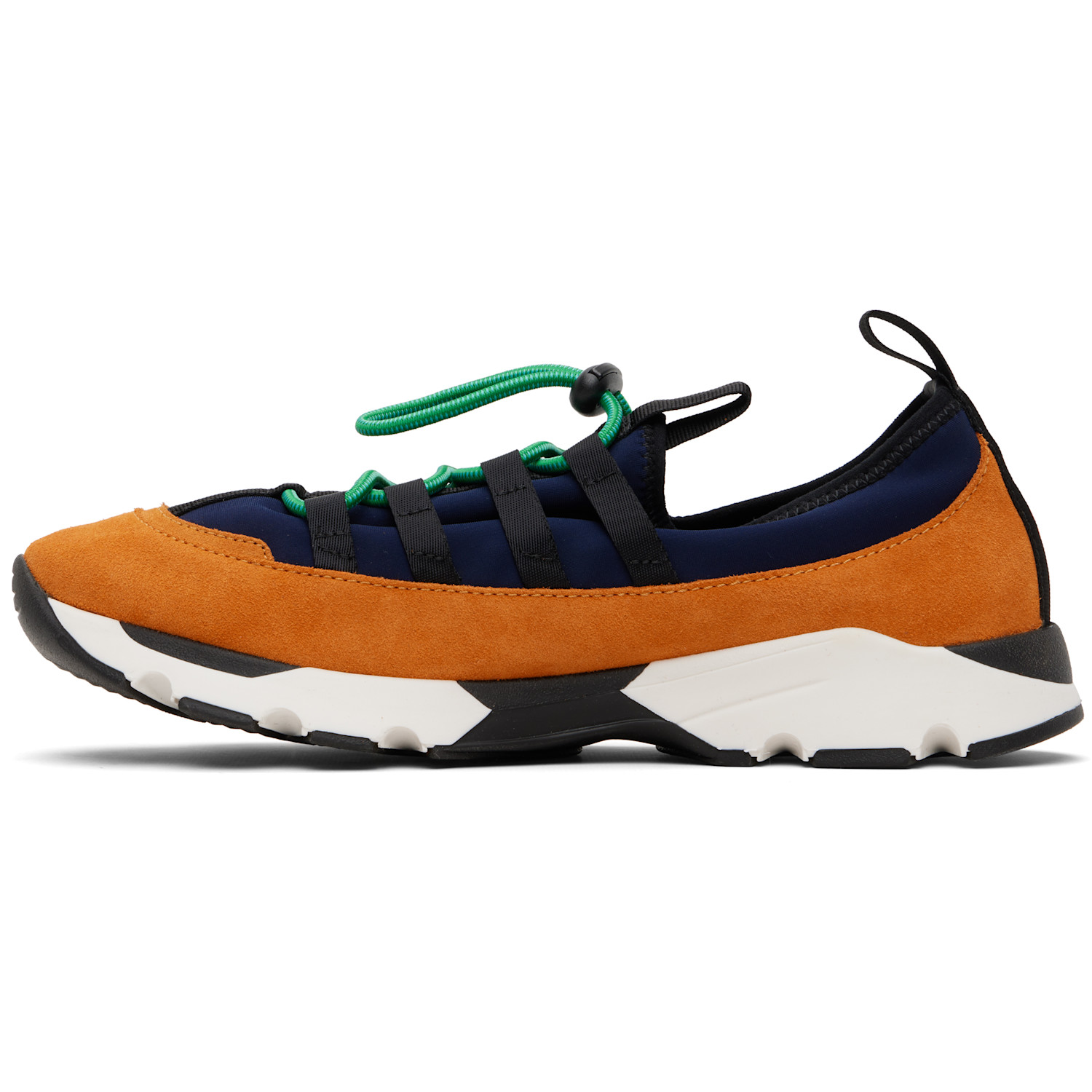  Marni Navy & Orange Lycra Lace-up Running Sneakers 