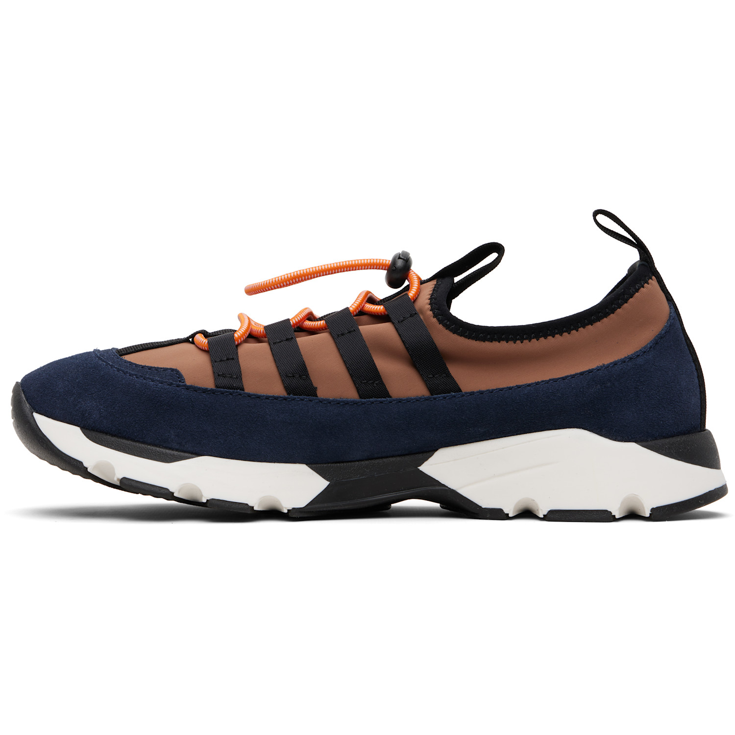  Marni Brown & Navy Lycra Lace-up Running Sneakers 