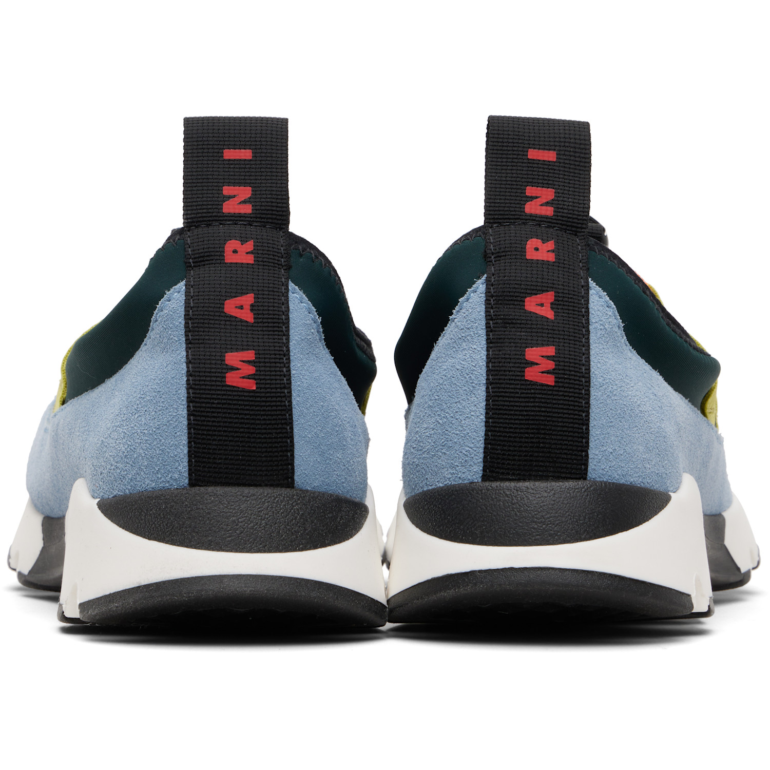  Marni Green & Blue Lycra Lace-up Running Sneakers 