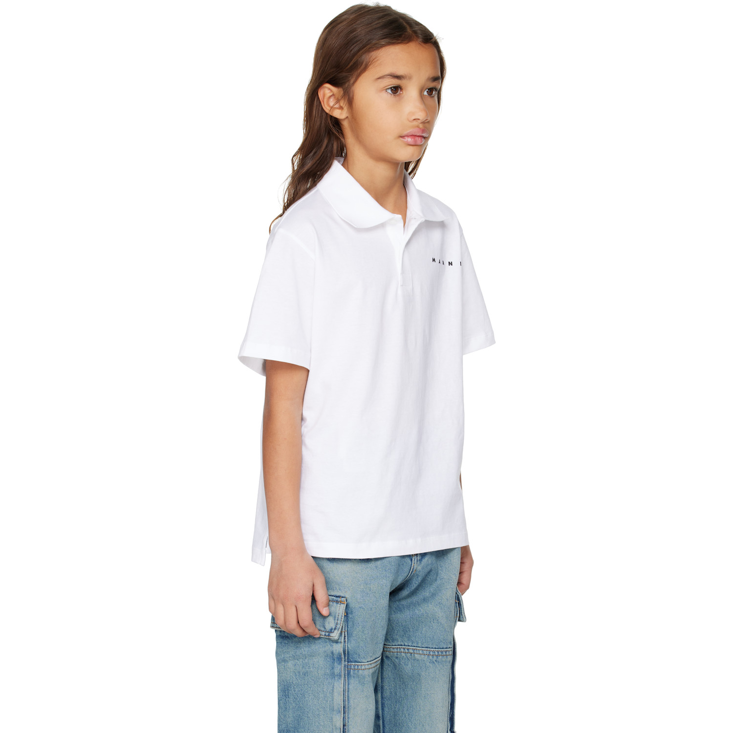  Marni Kids White Cotton Polo 