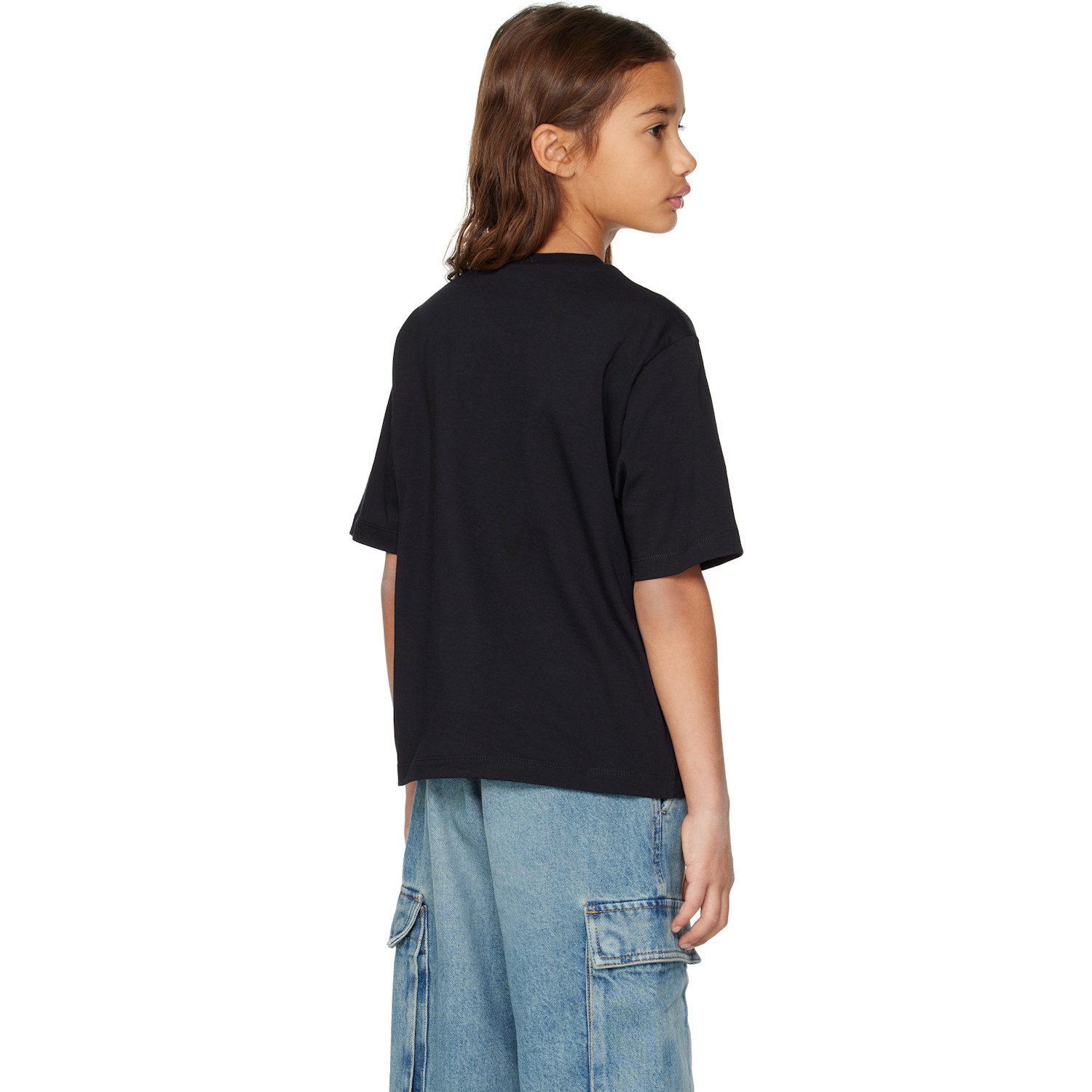  Marni Kids Black Logo Patch T-shirt 