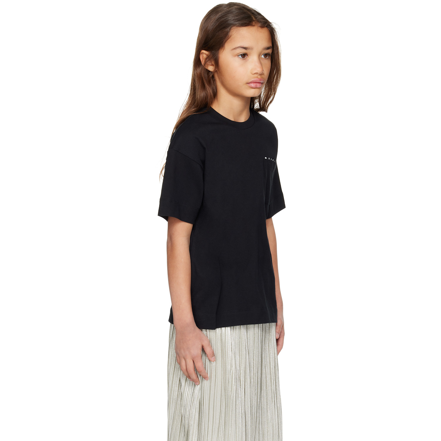  Marni Kids Black Patch Pocket T-shirt 