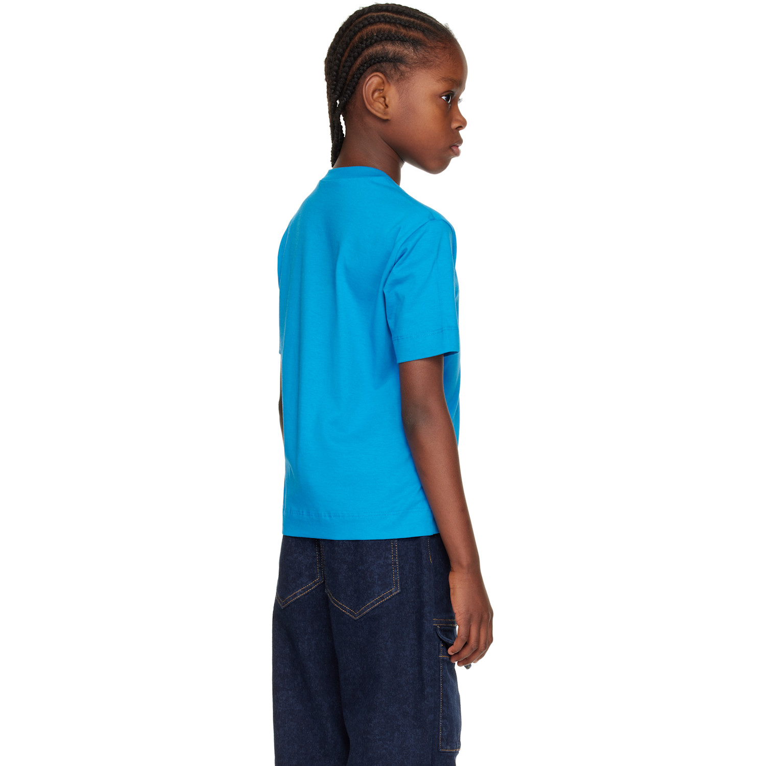  Marni Kids Blue Cotton Logo T-shirt 