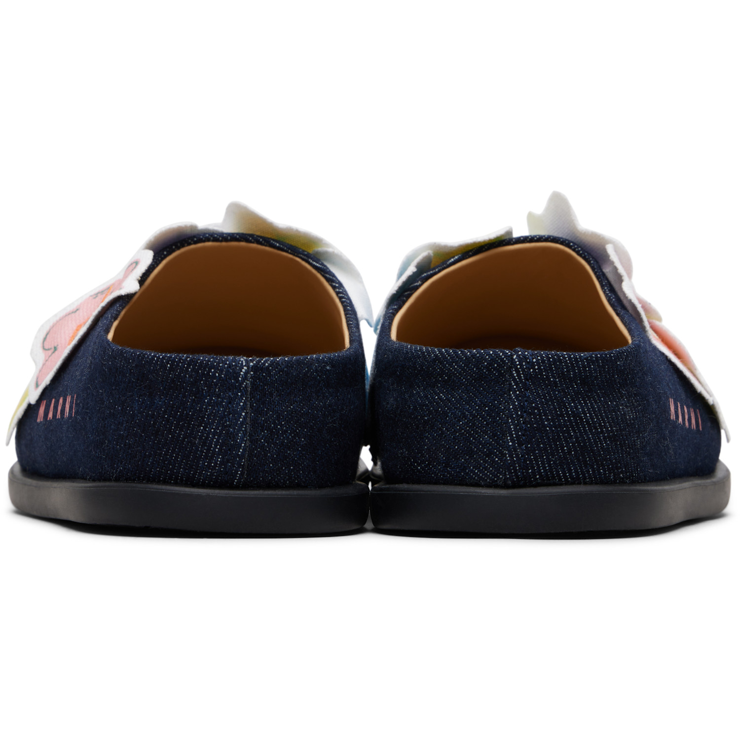  Marni Kids Navy Fussbett Slip-on Loafers 