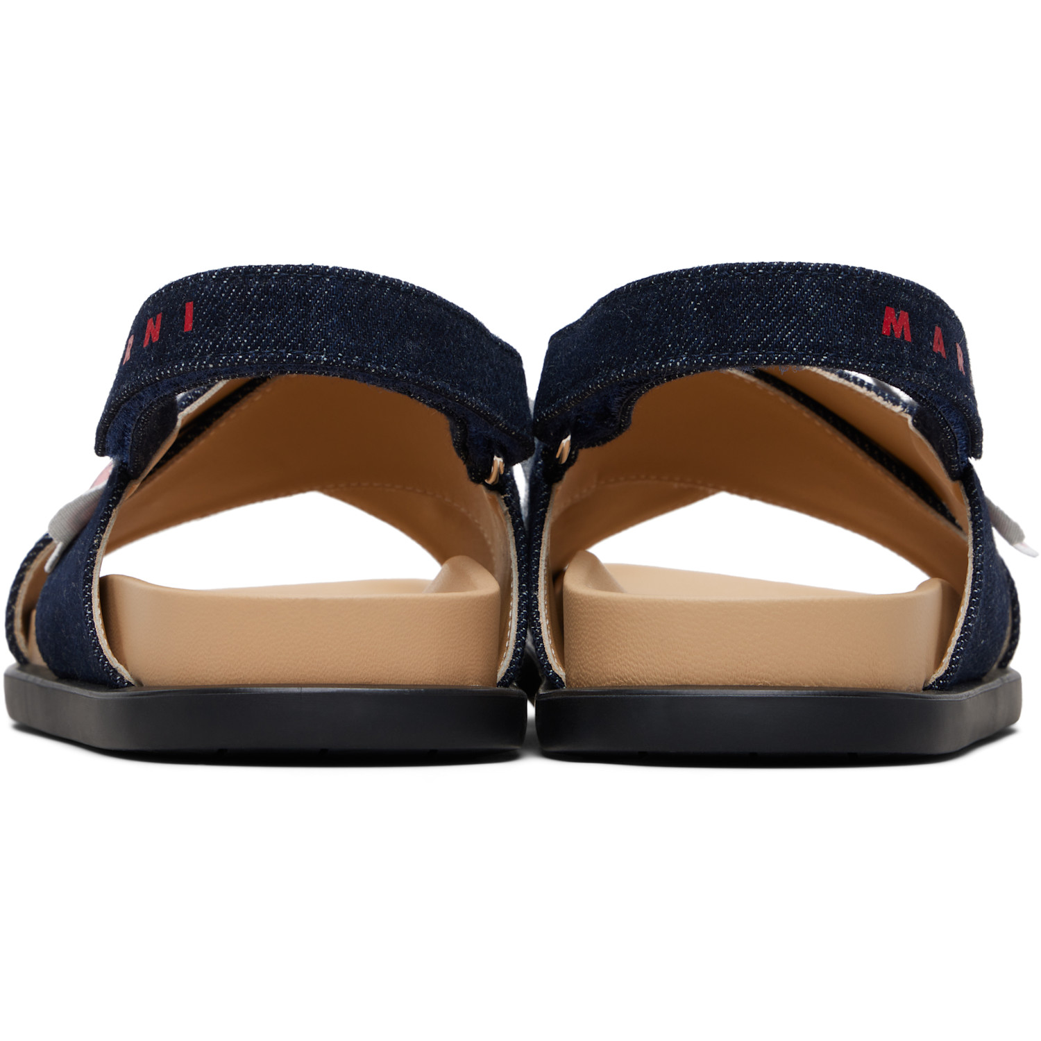  Marni Kids Navy Fussbett Sandals 