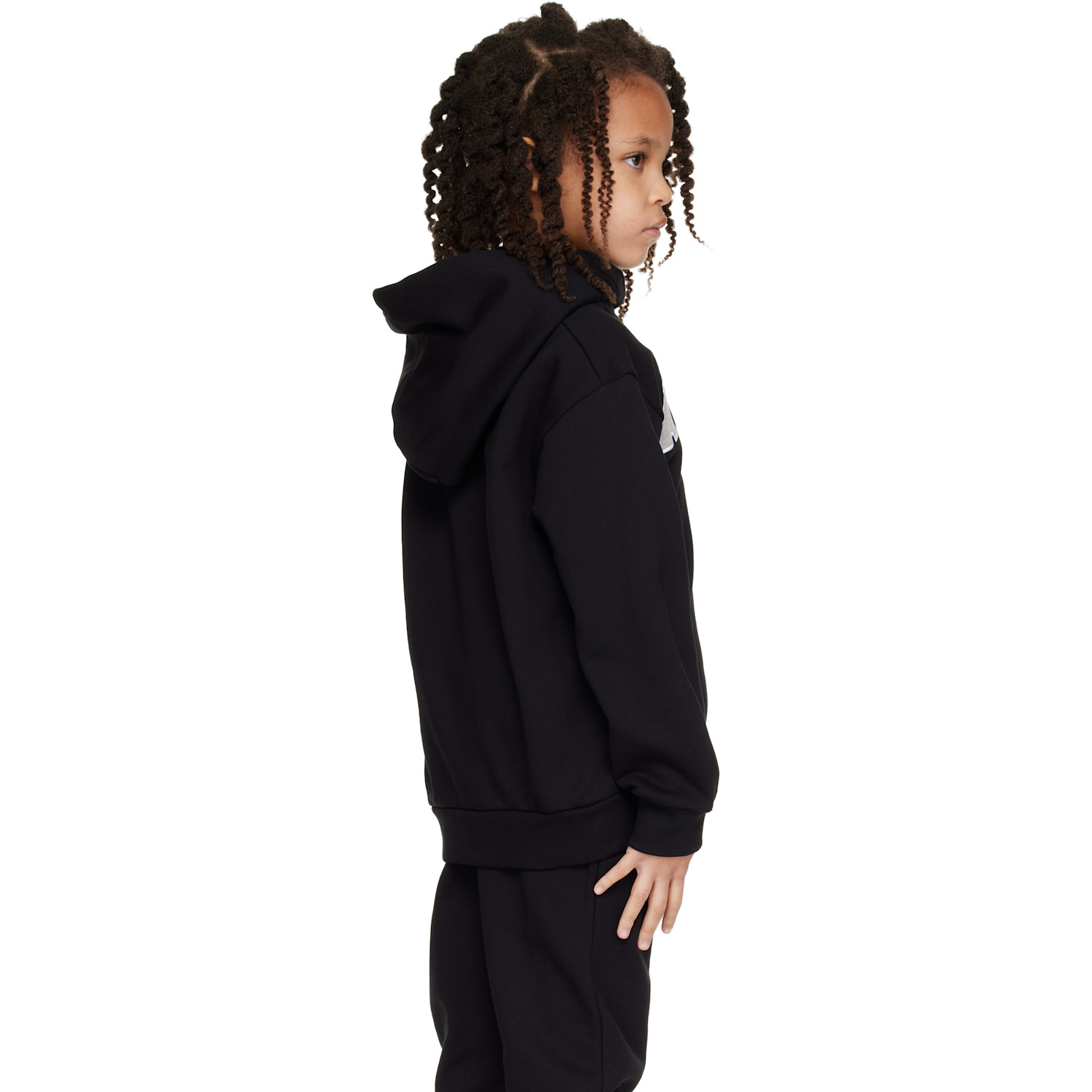  Marni Kids Black Logo Appliqué Hoodie 