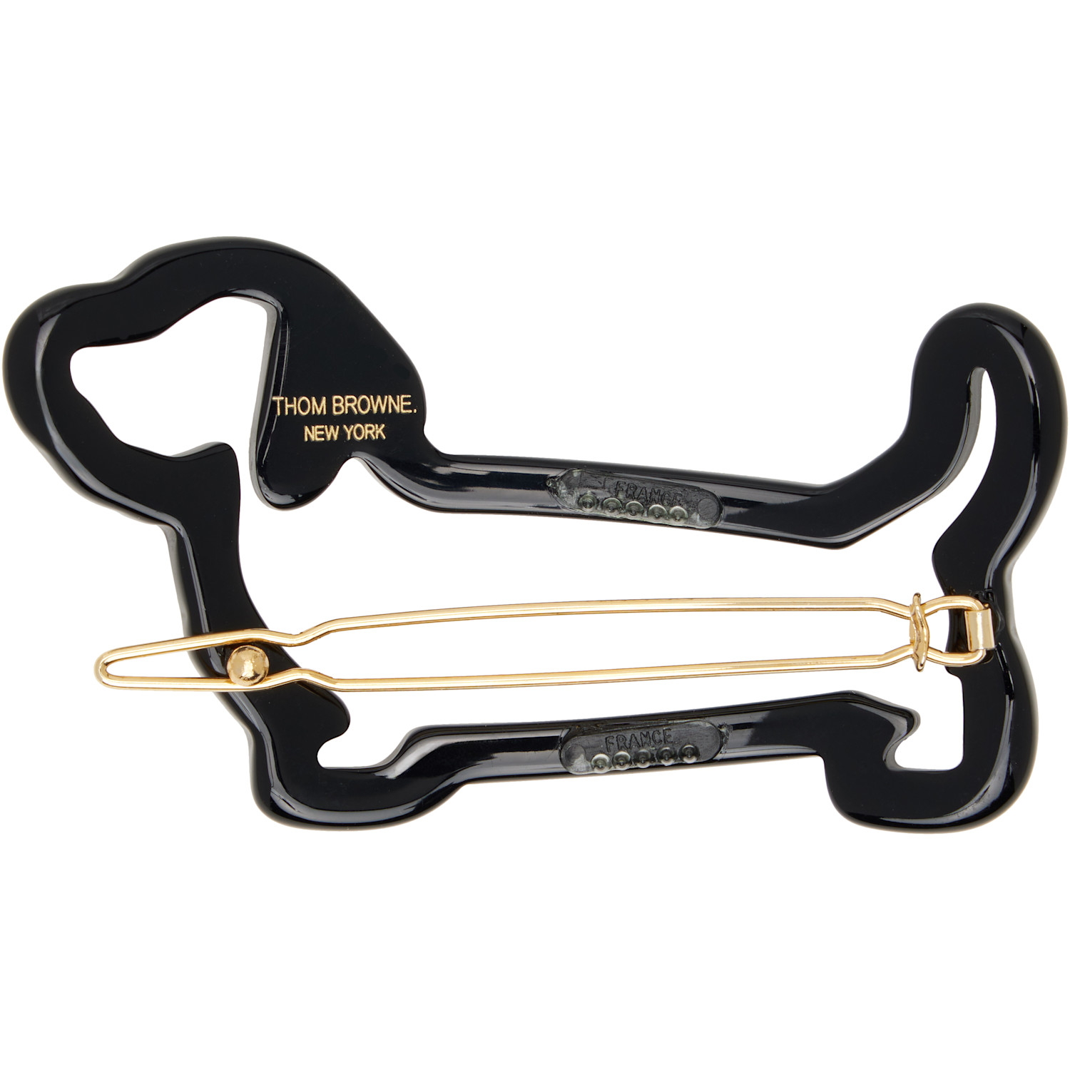  Thom Browne Black Acetate Hector Hair Clip 