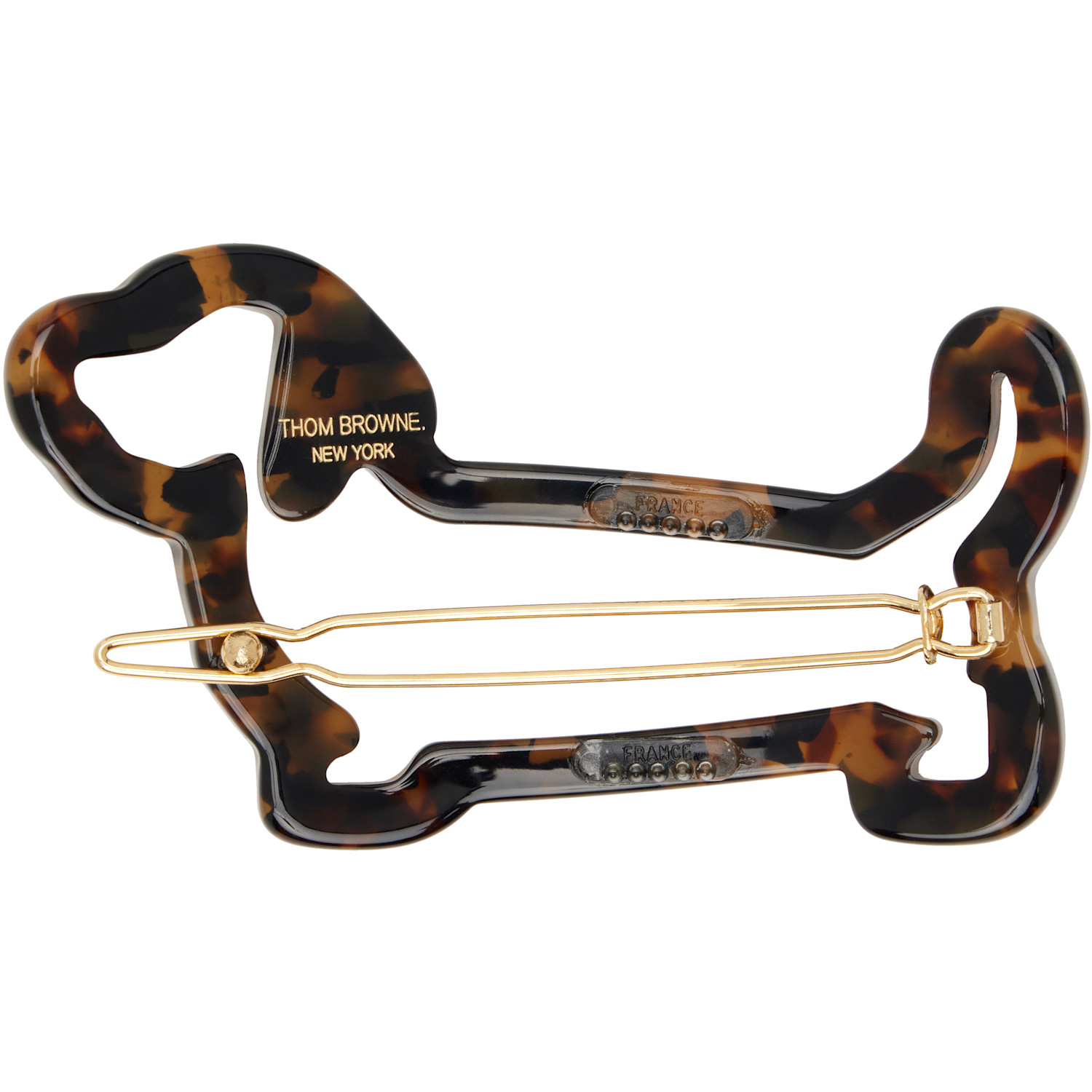  Thom Browne Brown Acetate Hector Hair Clip 
