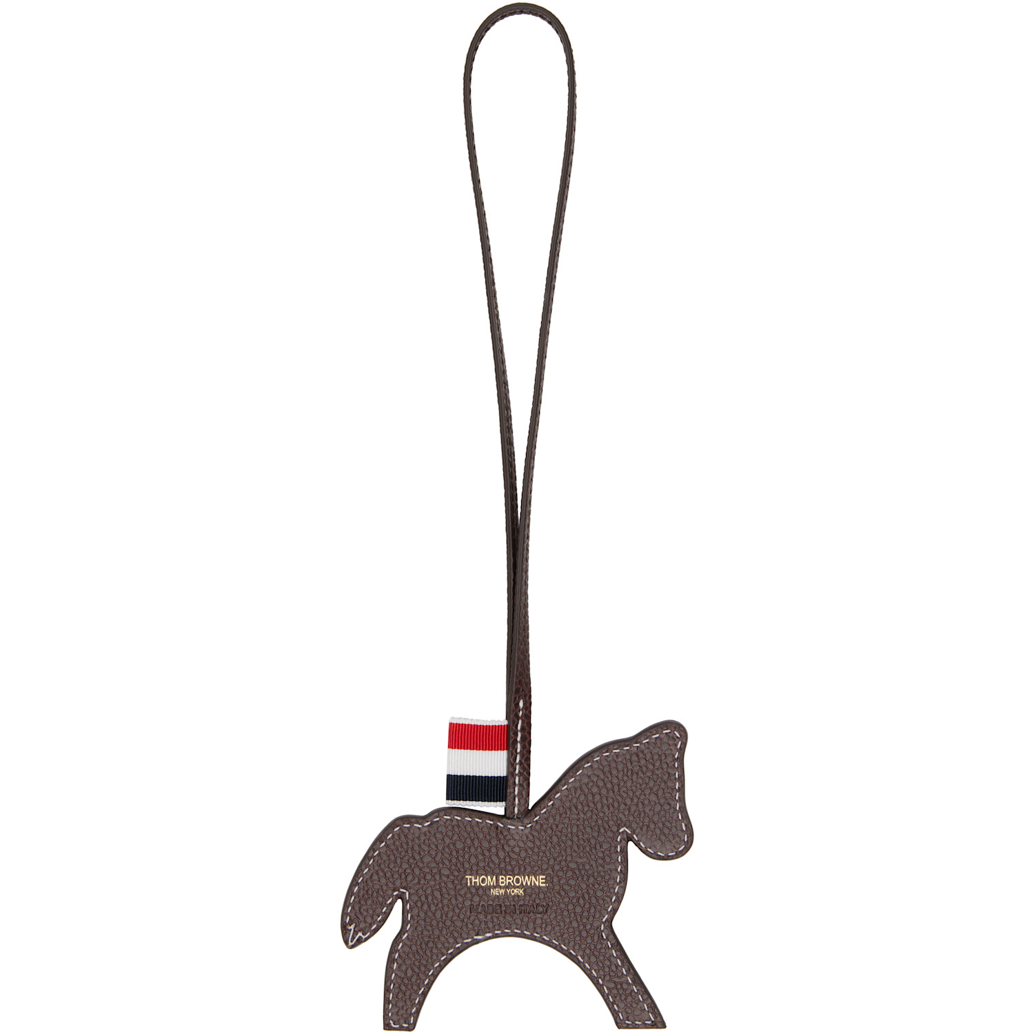  Thom Browne Brown Horse Bag Charm 