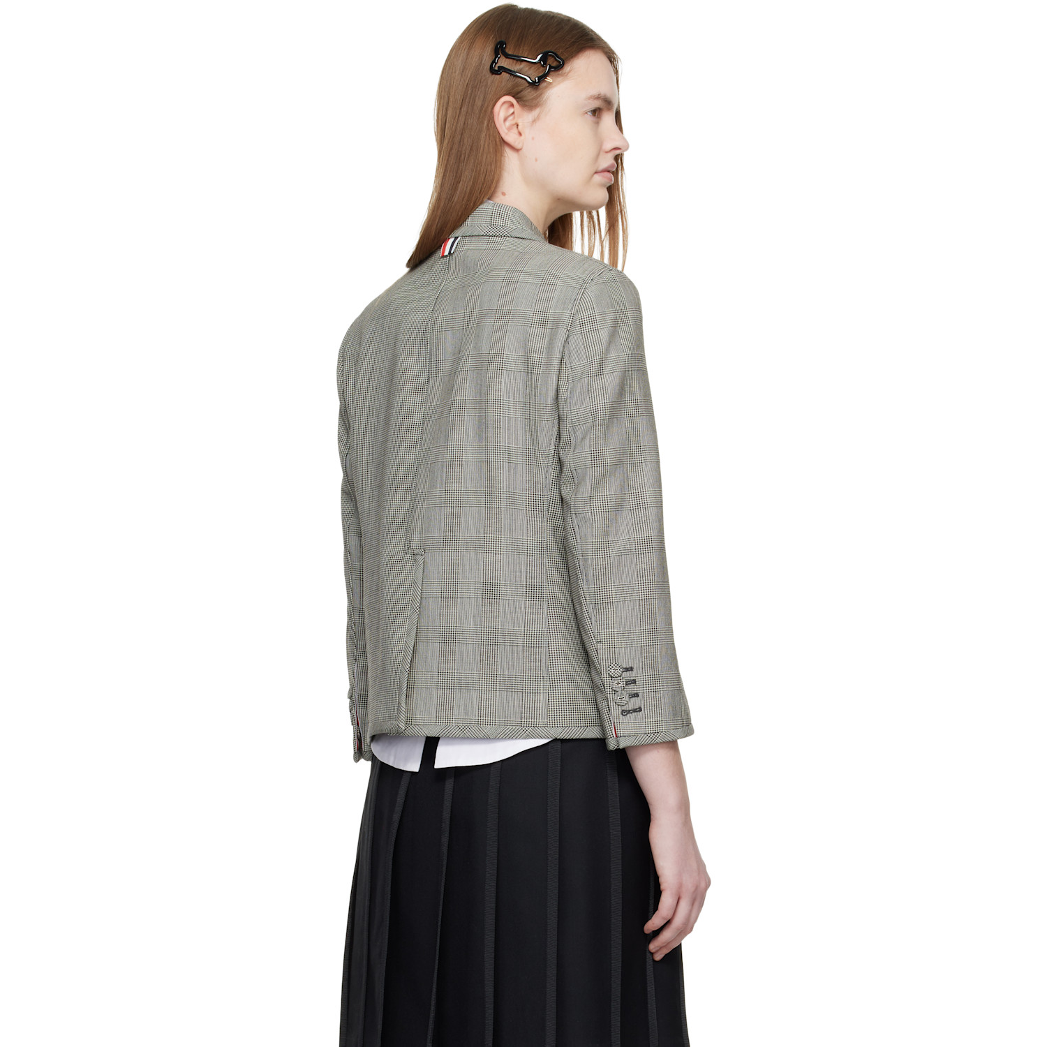  Thom Browne Black & White Funmix Fresco Cropped Sportcoat 