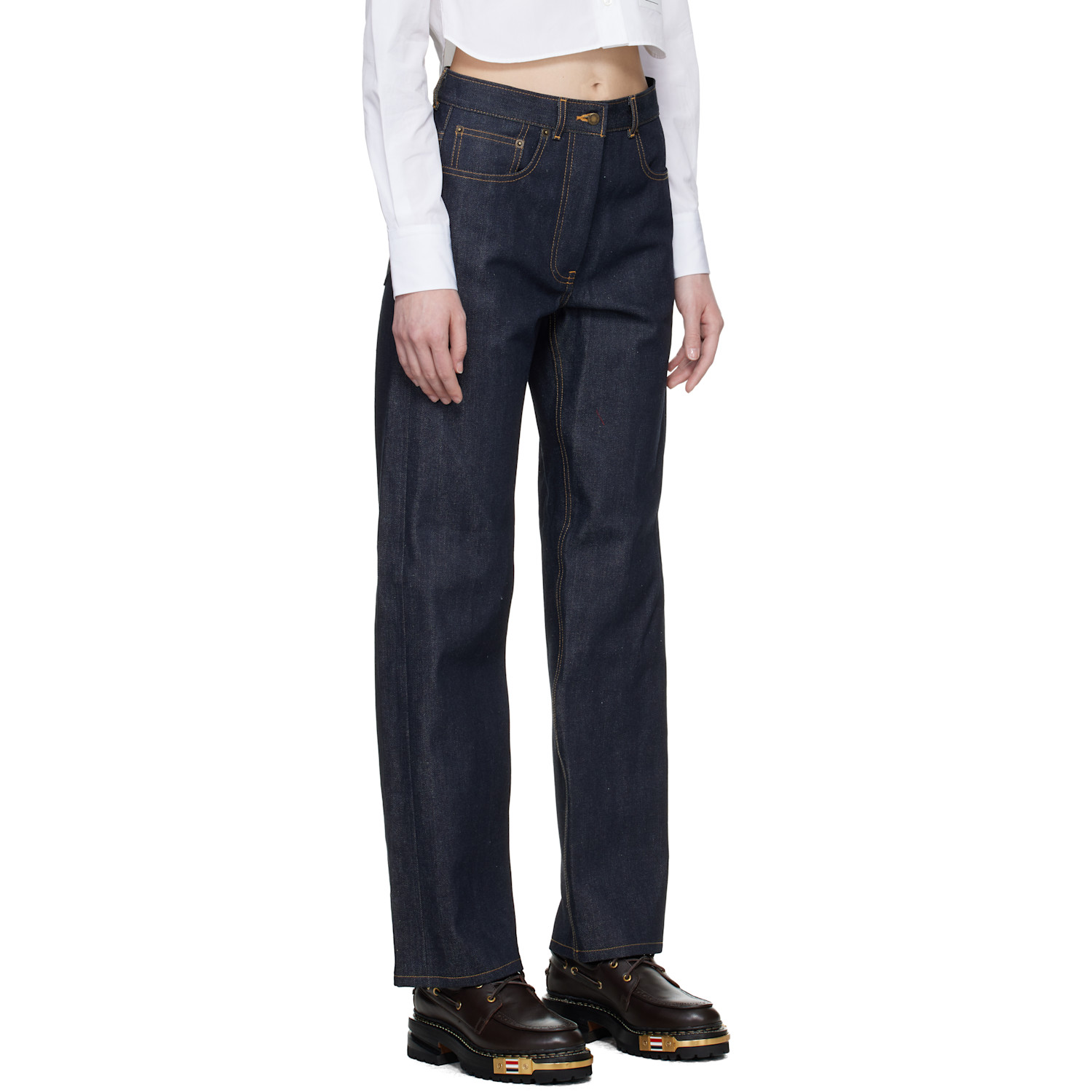  Thom Browne Navy Selvedge 5-pocket Jeans 