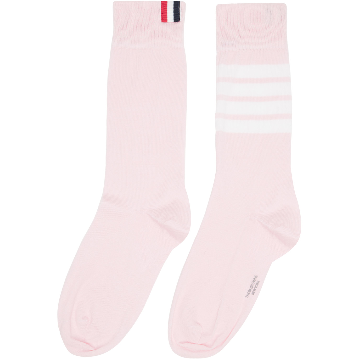  Thom Browne Pink Cotton 4-bar Mid Calf Socks 