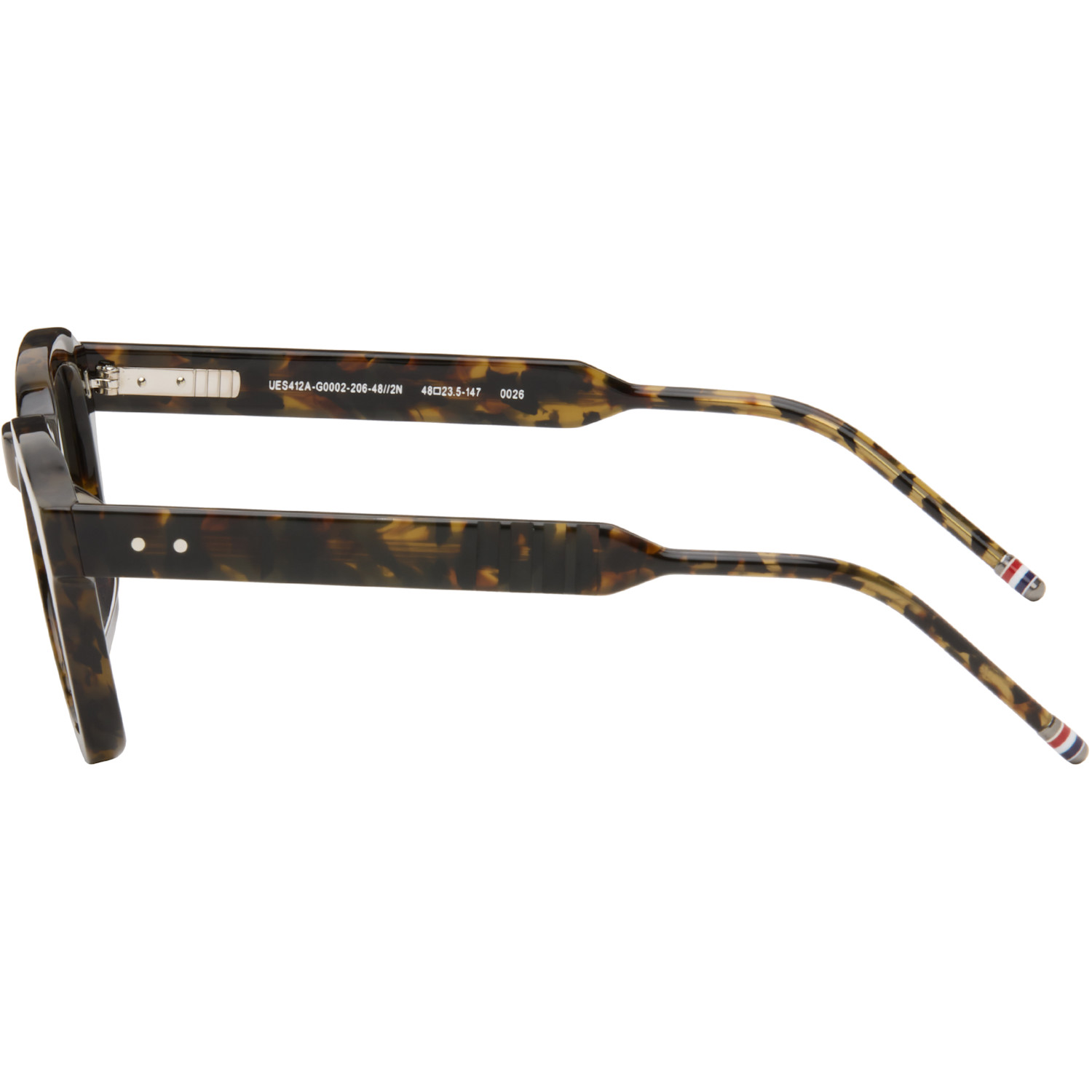  Thom Browne Brown Acetate Rectangular Sunglasses 