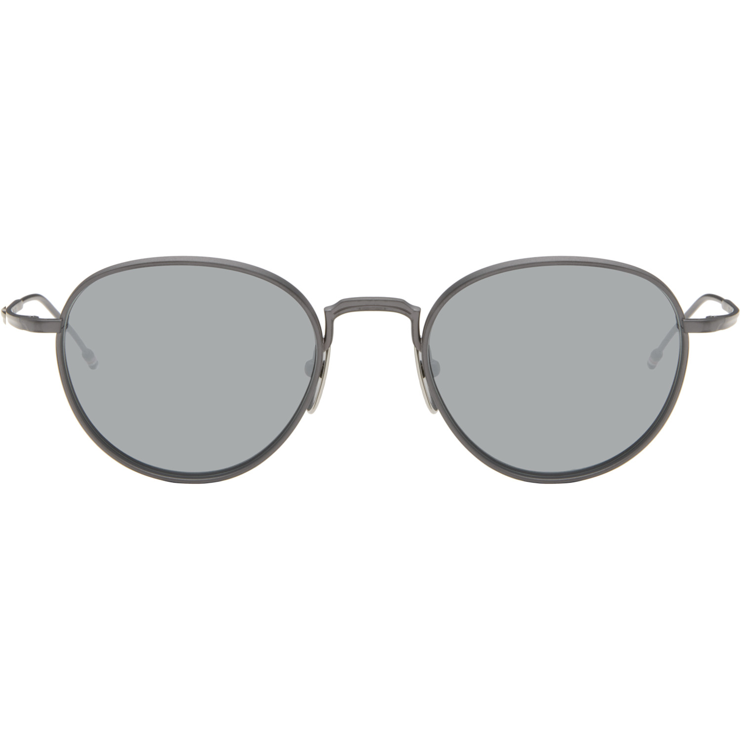 Thom Browne Gray Titanium Round Sunglasses