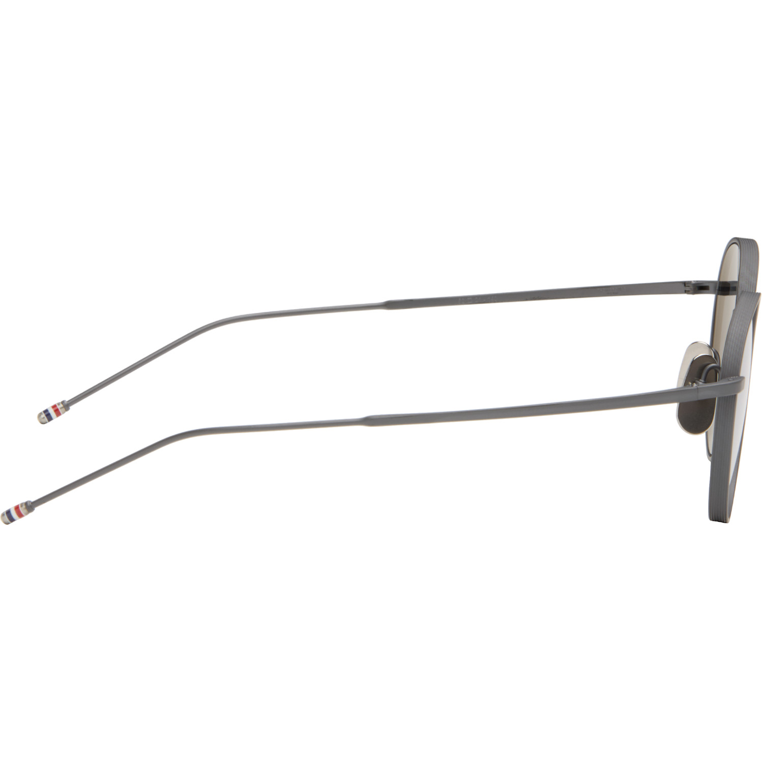  Thom Browne Gray Titanium Round Sunglasses 