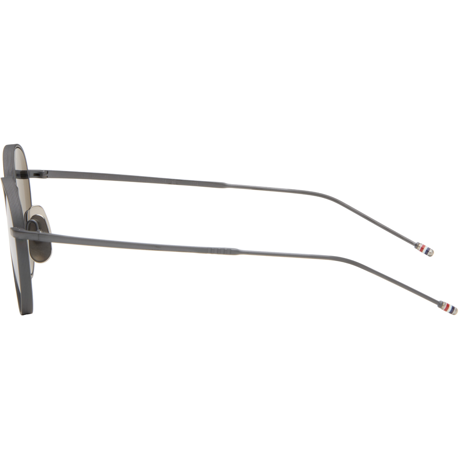  Thom Browne Gray Titanium Round Sunglasses 