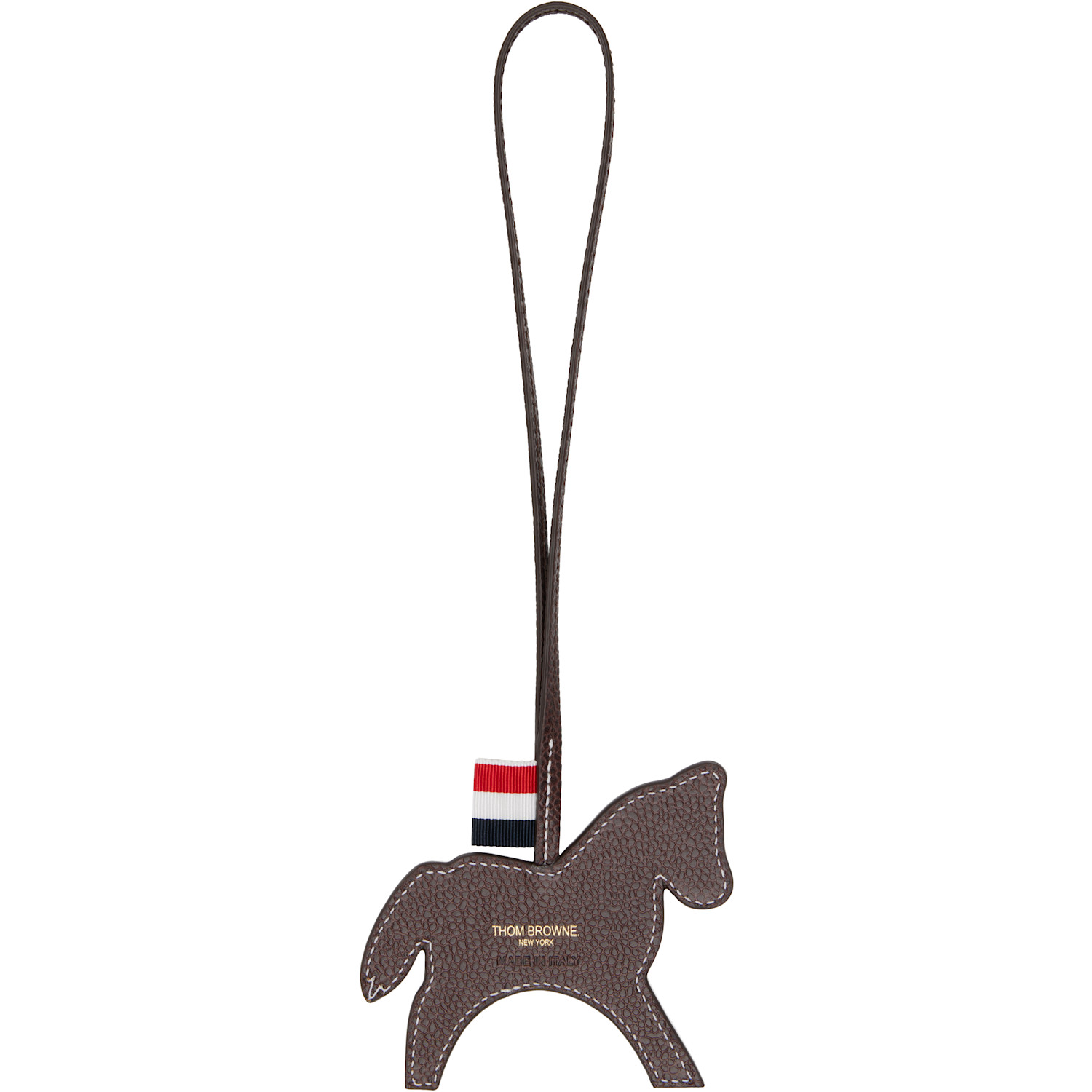  Thom Browne Brown Horse Bag Charm 