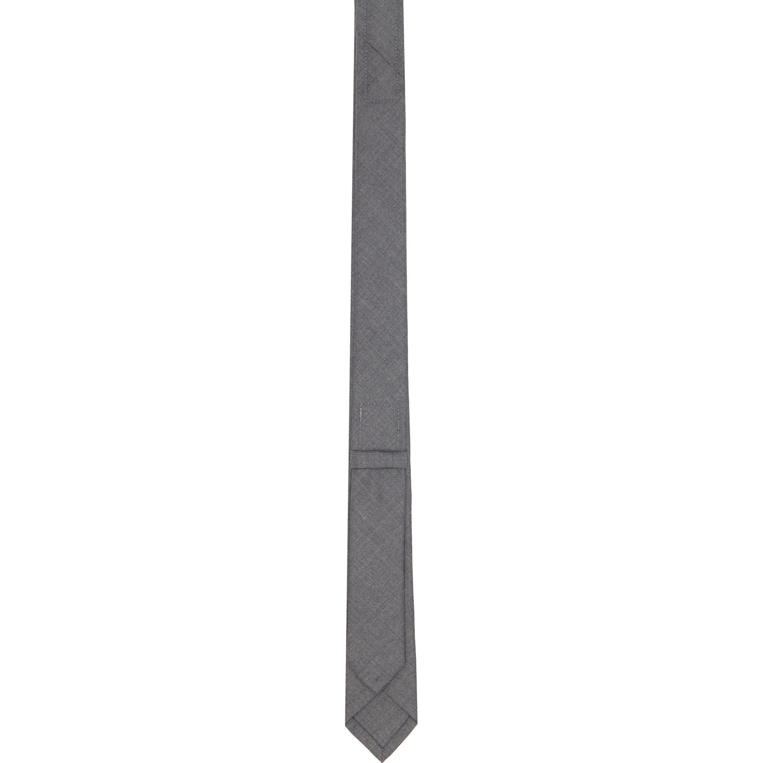  Thom Browne Gray Twill Classic Tie 