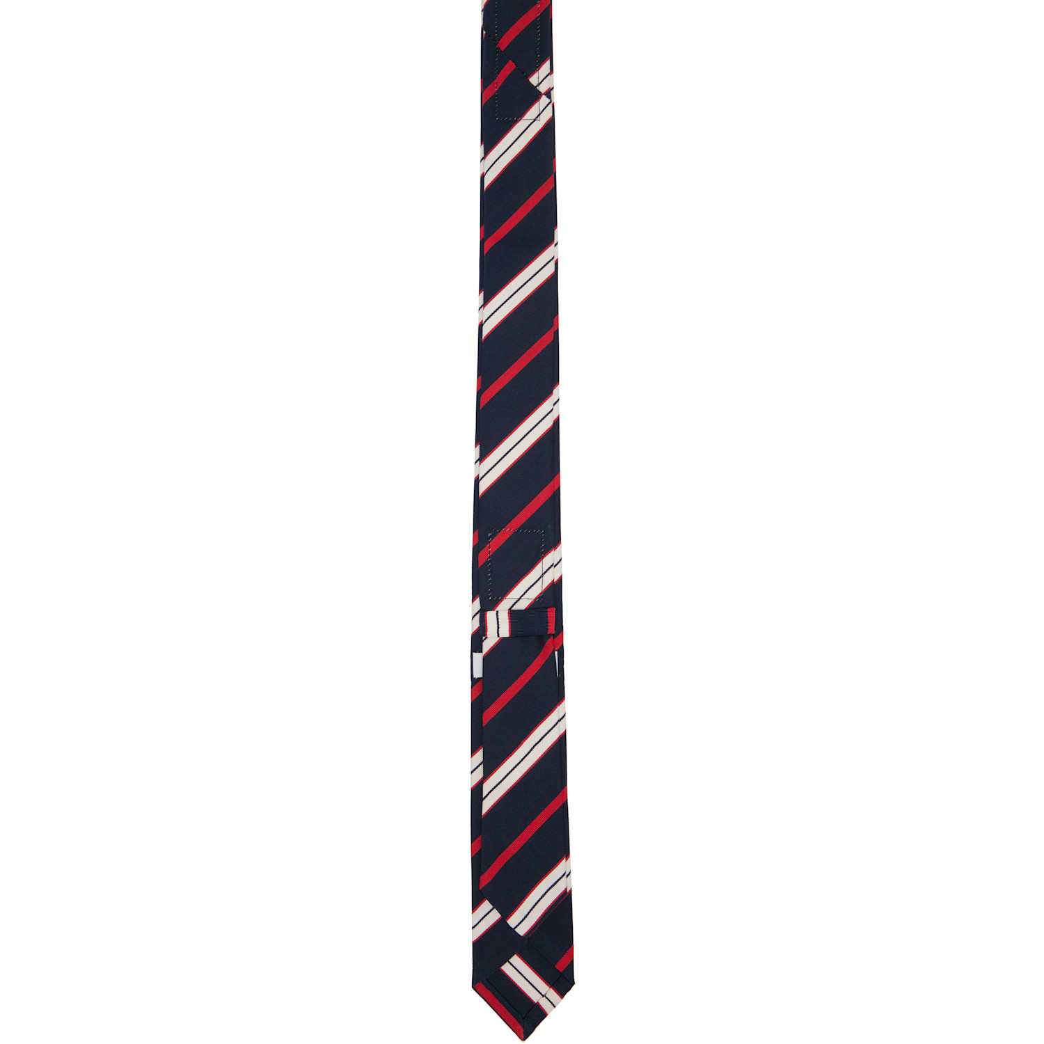  Thom Browne Navy Rep Stripe Classic Tie 