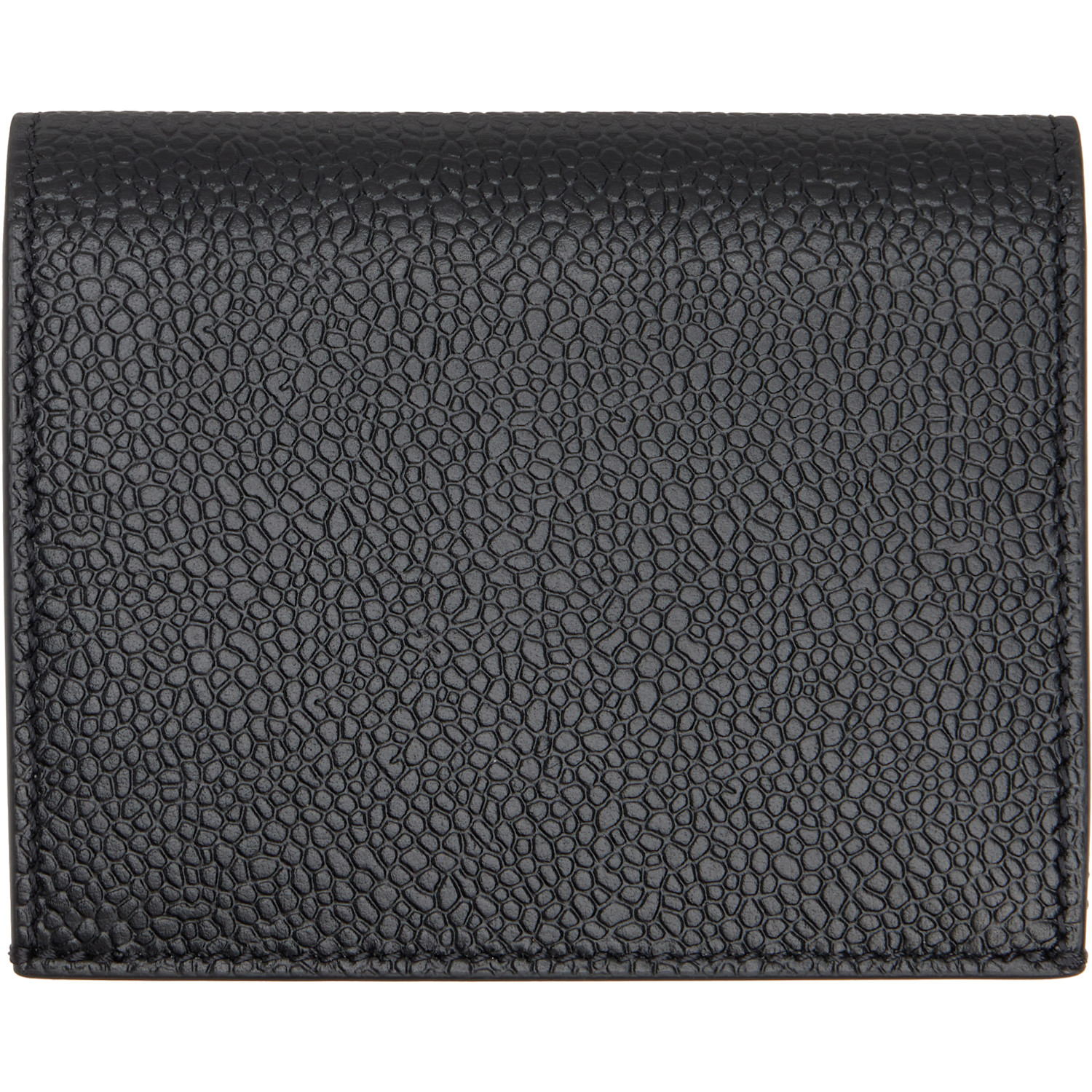  Thom Browne Black Pebble Grain Double Card Holder 