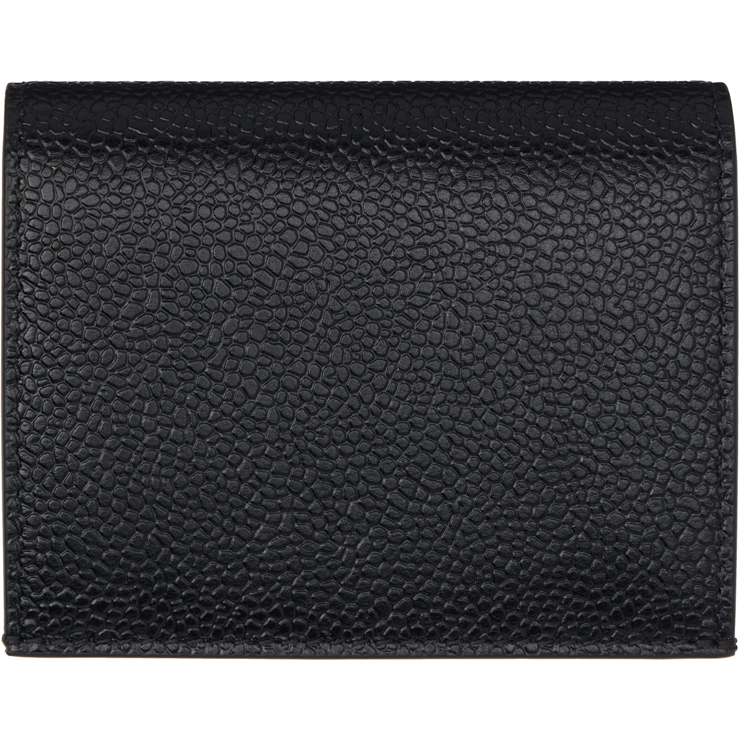  Thom Browne Black Pebble Grain Hector Double Card Holder 
